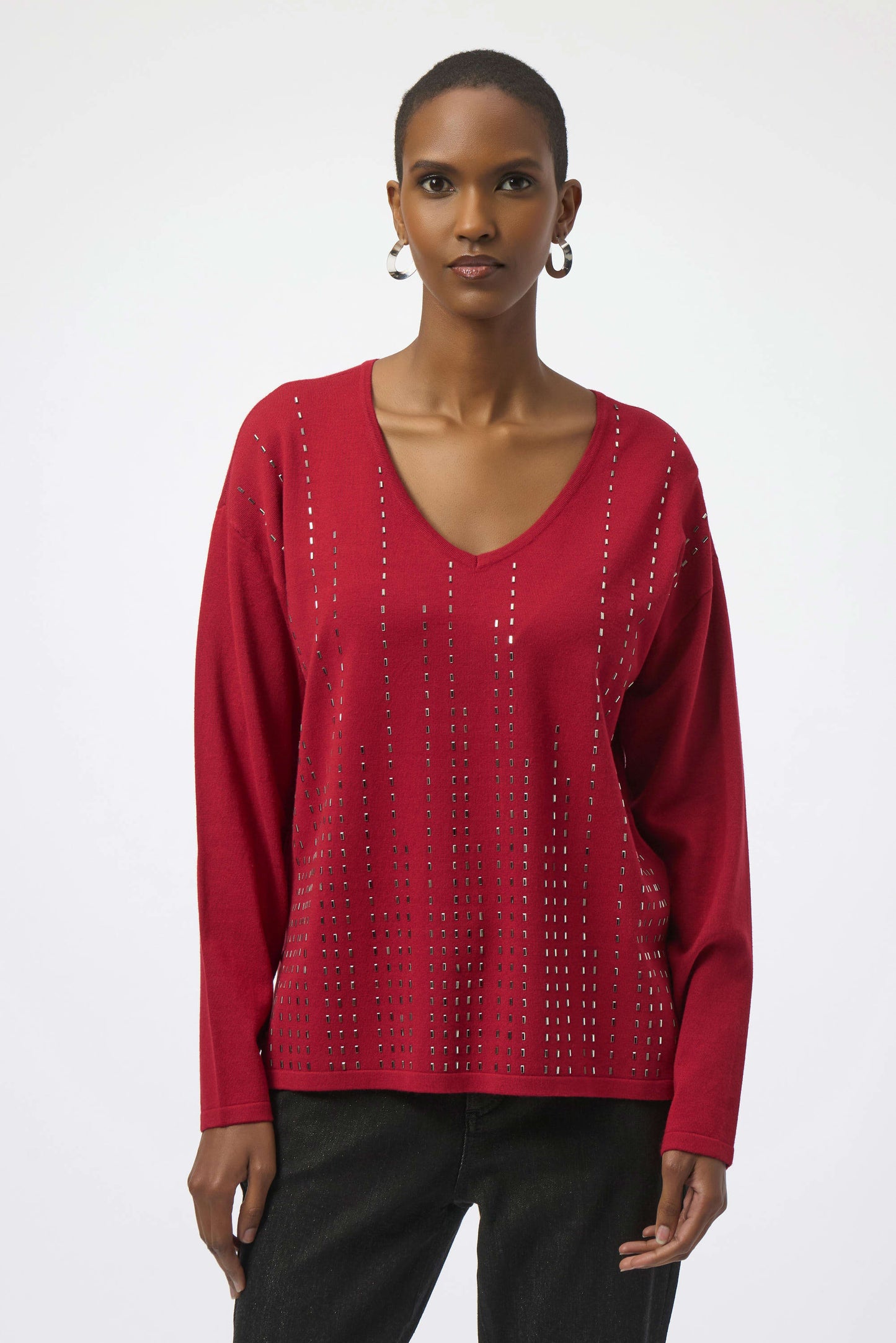 Iron-On Detail Knit Pullover Sweater. Style JR254966