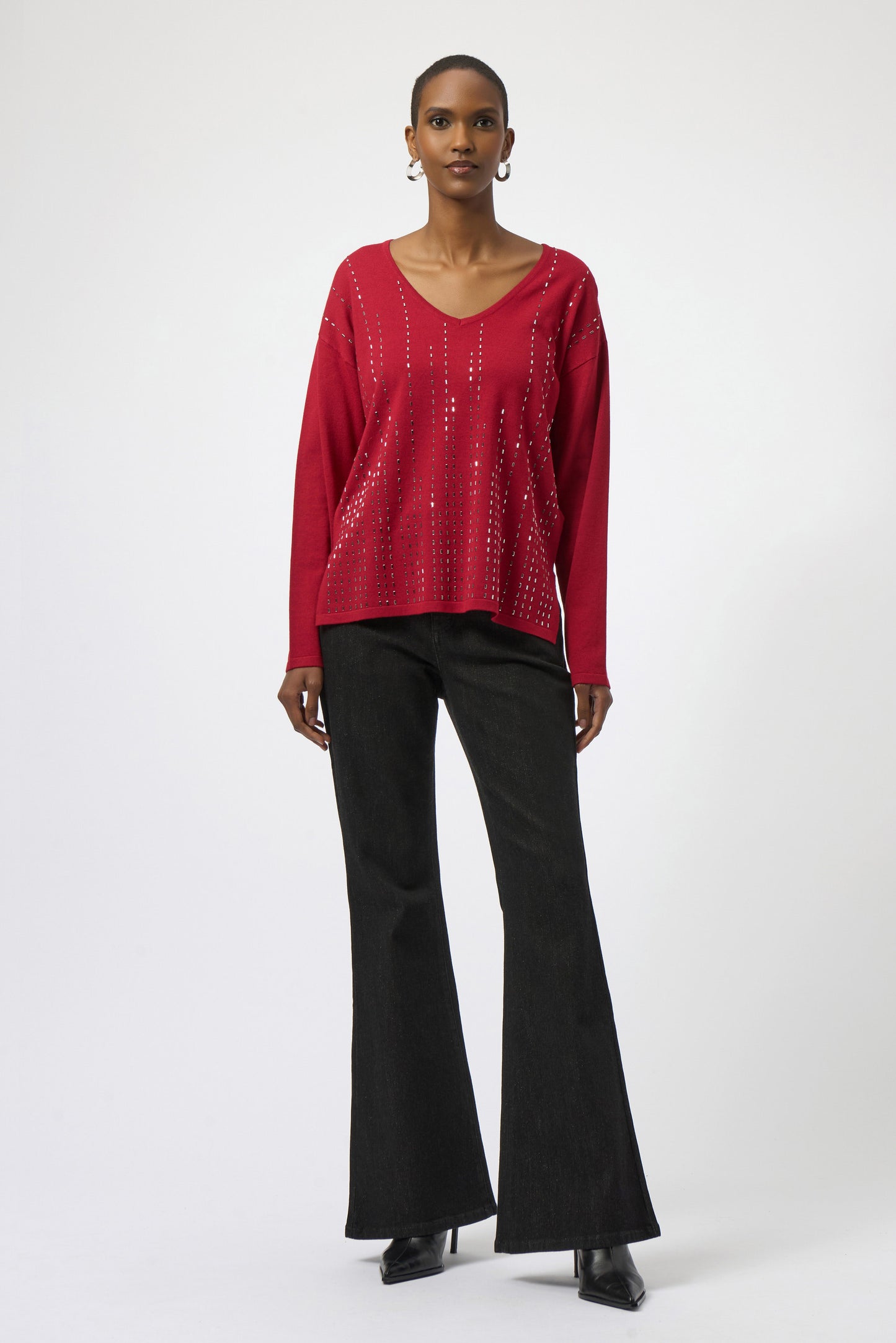 Iron-On Detail Knit Pullover Sweater. Style JR254966