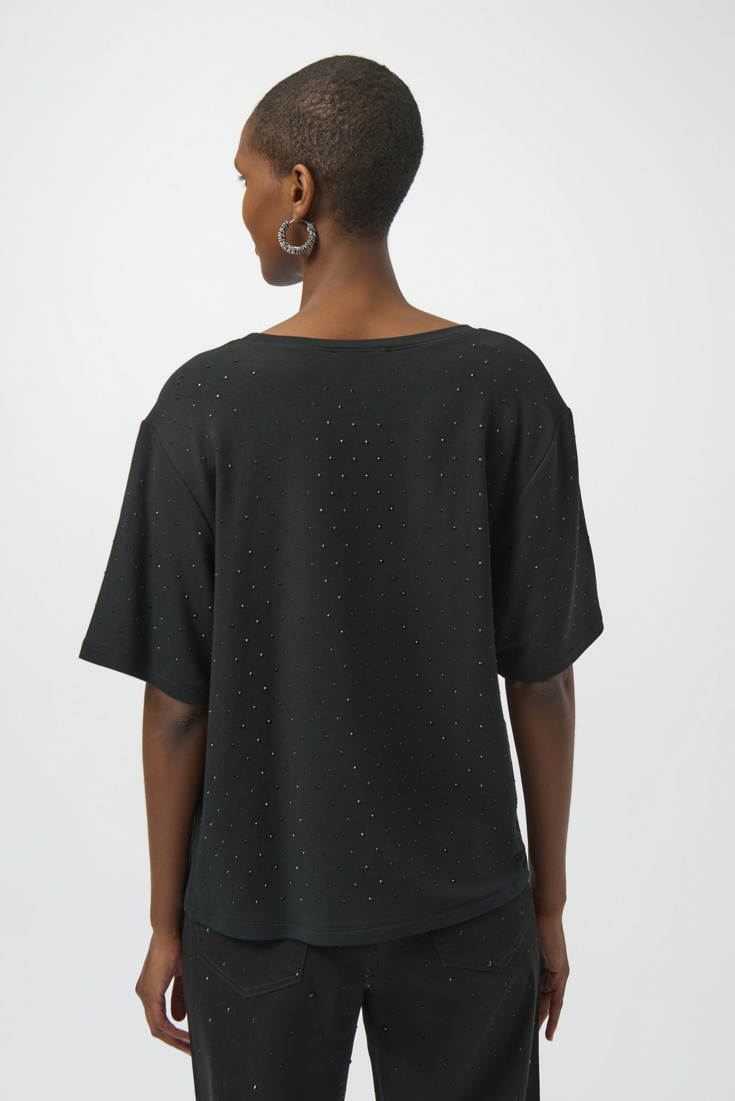 Scoop Neck Rhinestone Top. Style JR254968