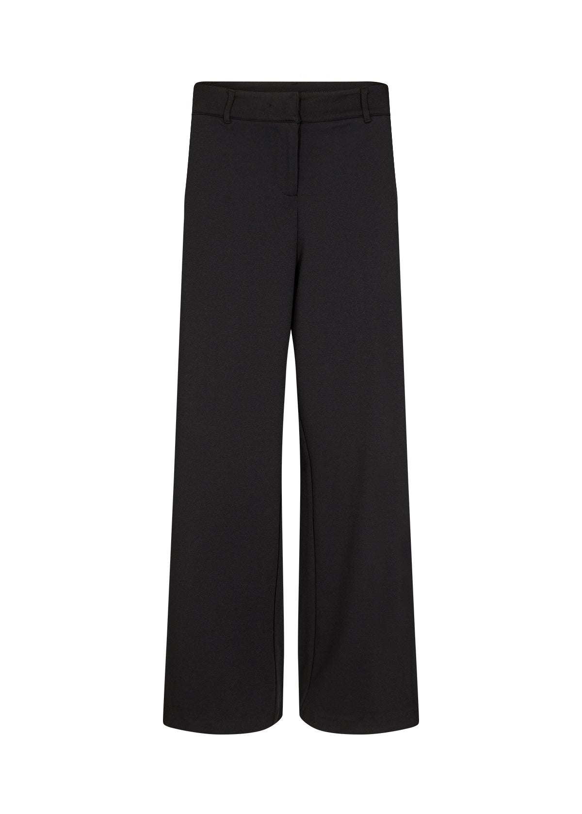 Solid Black Wide Leg Pant. Style SOYA4PF26118