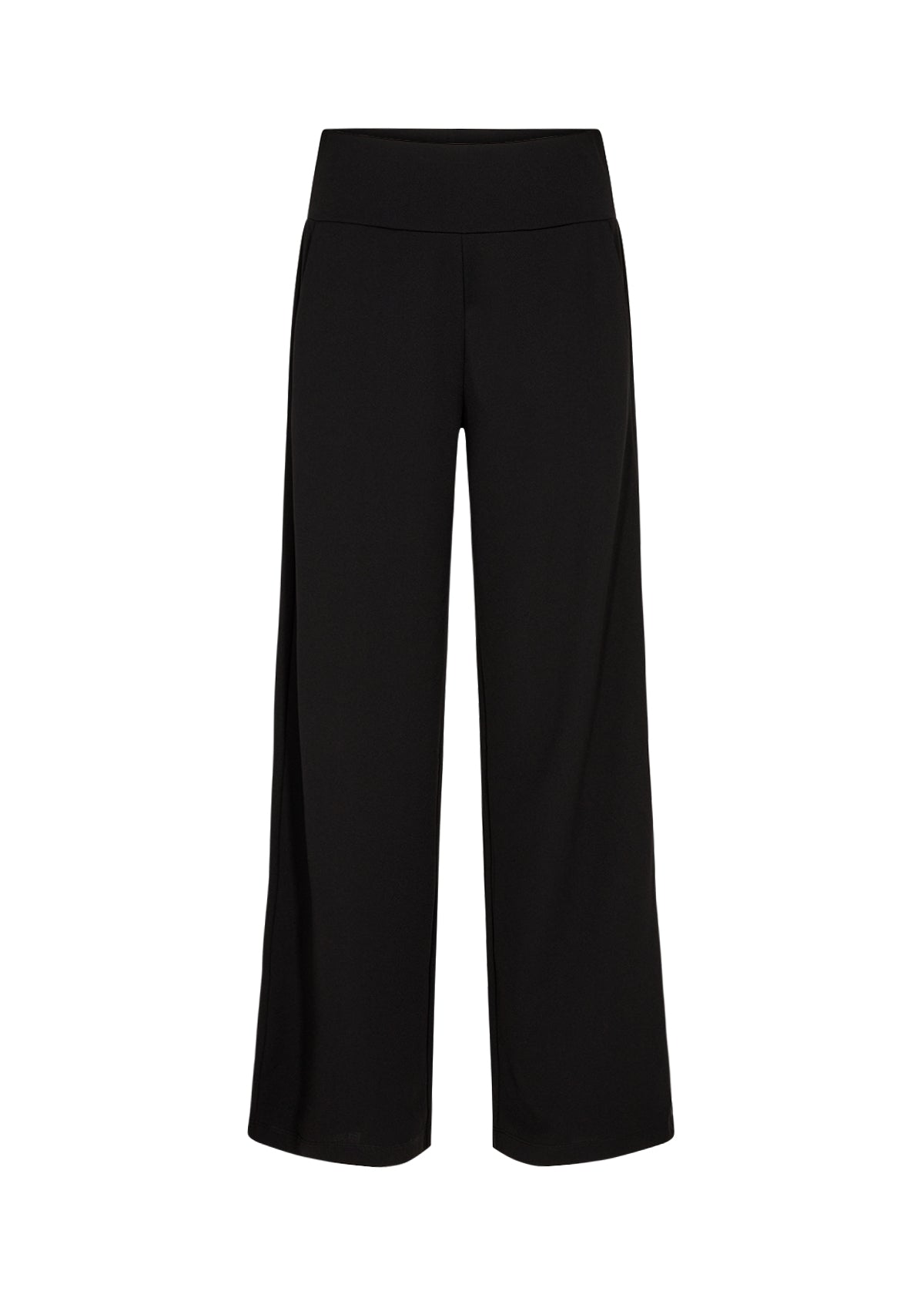 Black Wide Leg Pull-On Pant. Style SOYA4F26188