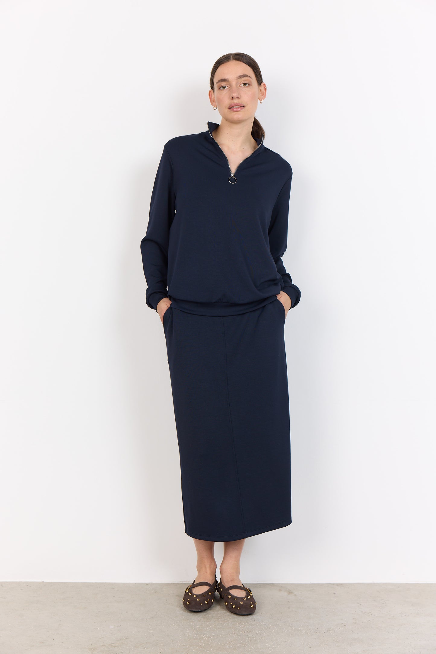 Zip Front Mock Neck Sweater. Style SOYA4PF26598