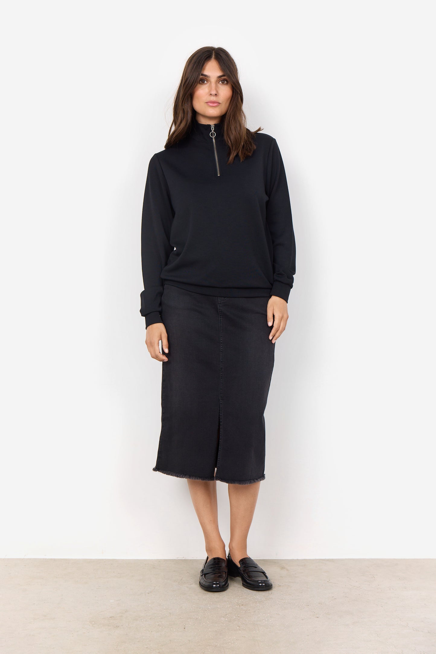 Zip Front Mock Neck Sweater. Style SOYA4PF26598