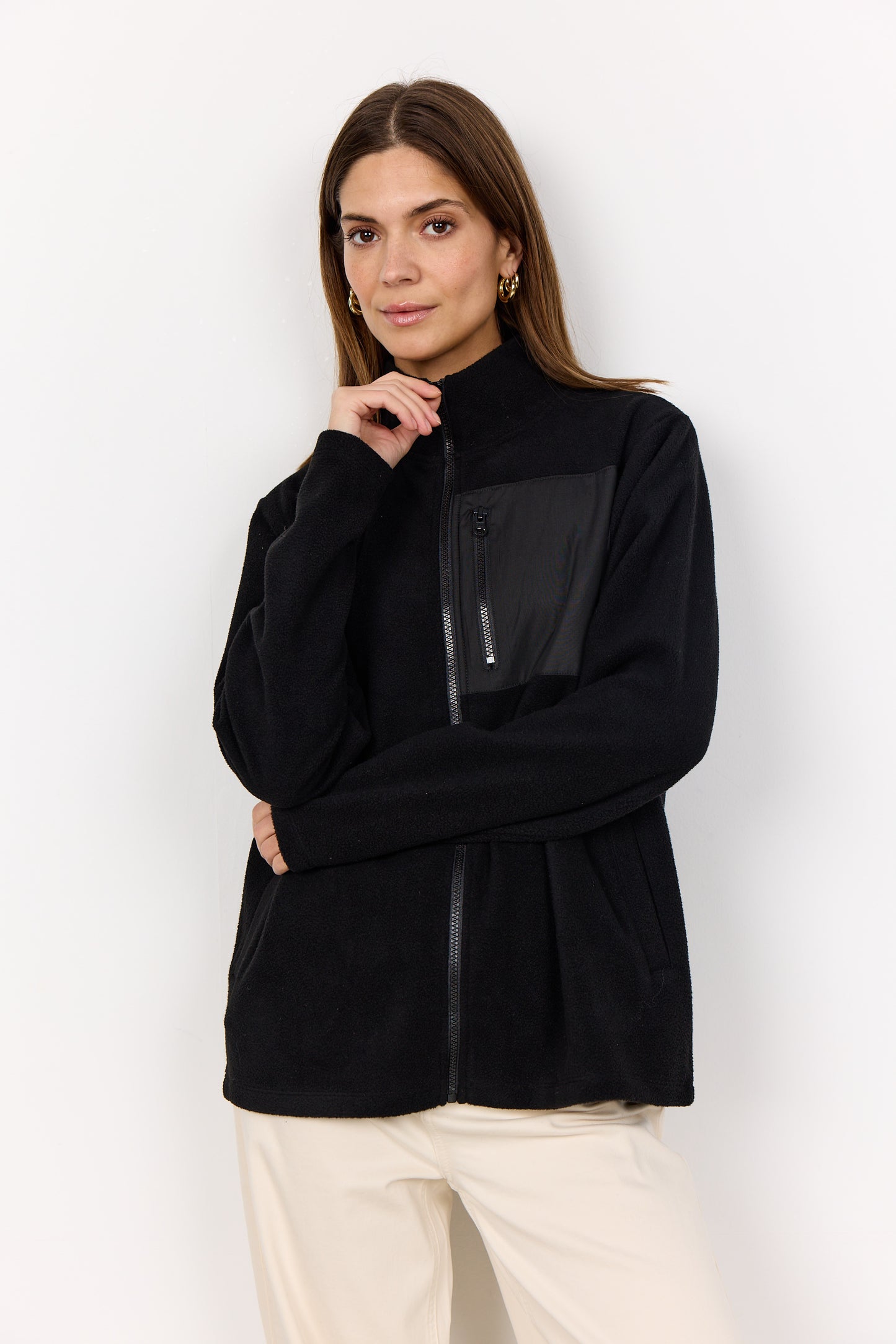 Zip Front Fleece Jacket. Style SOYA4PF26794