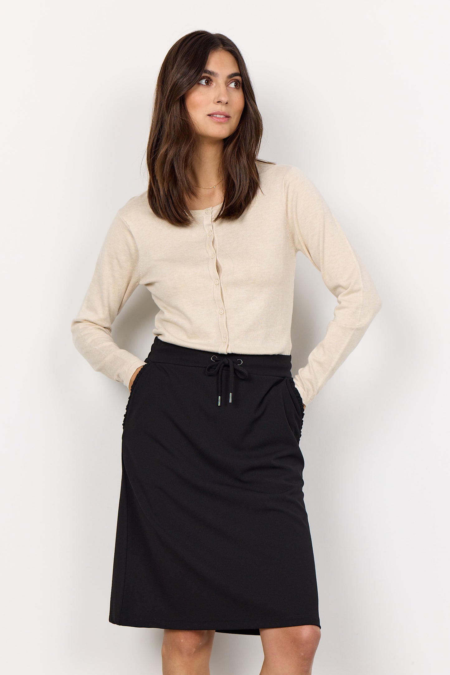 Ruffled Trim Pocket Skirt. Style SOYA4S26879
