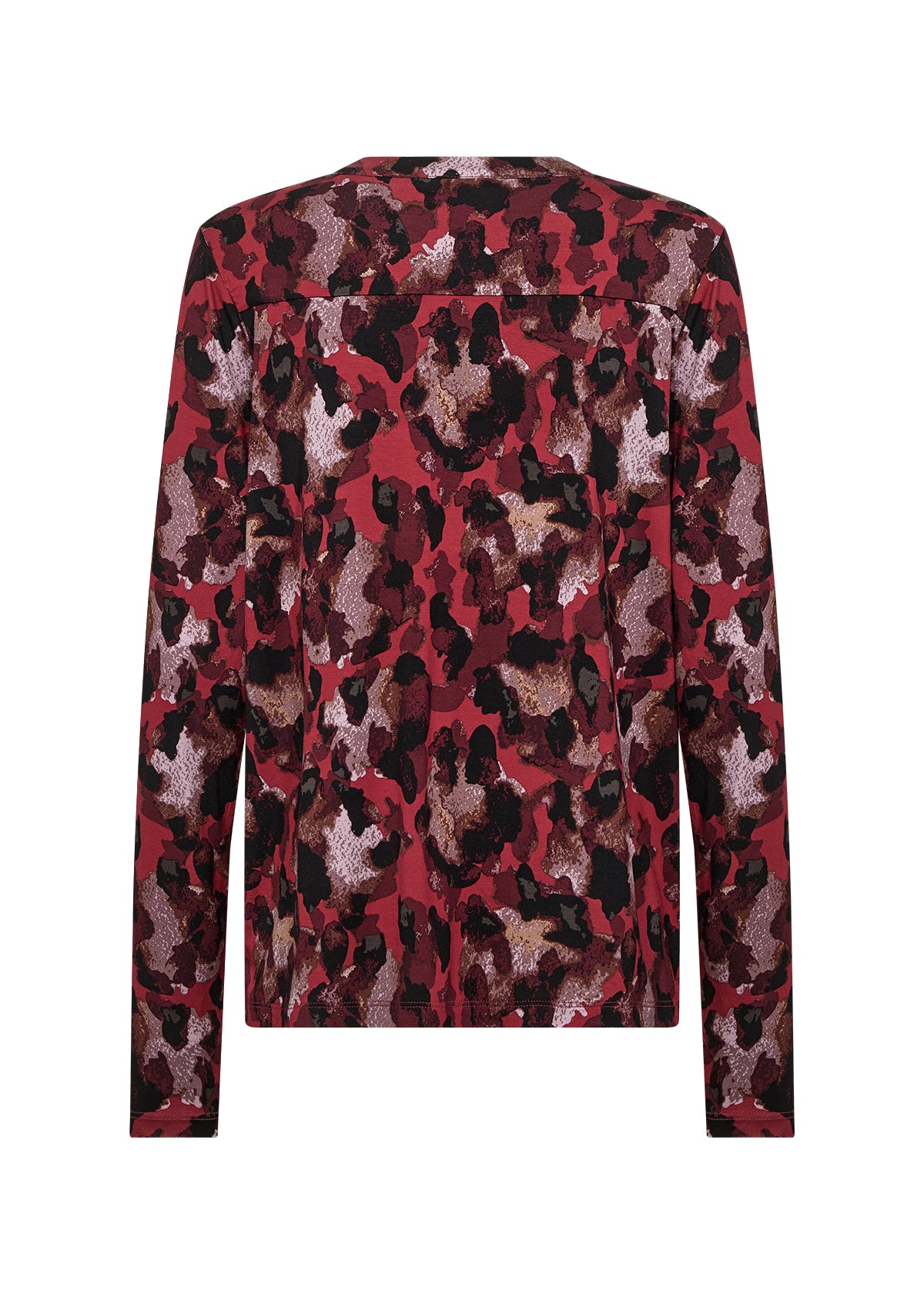 V-Neck Long Sleeve Abstract Print Top. Style SOYA4F27247