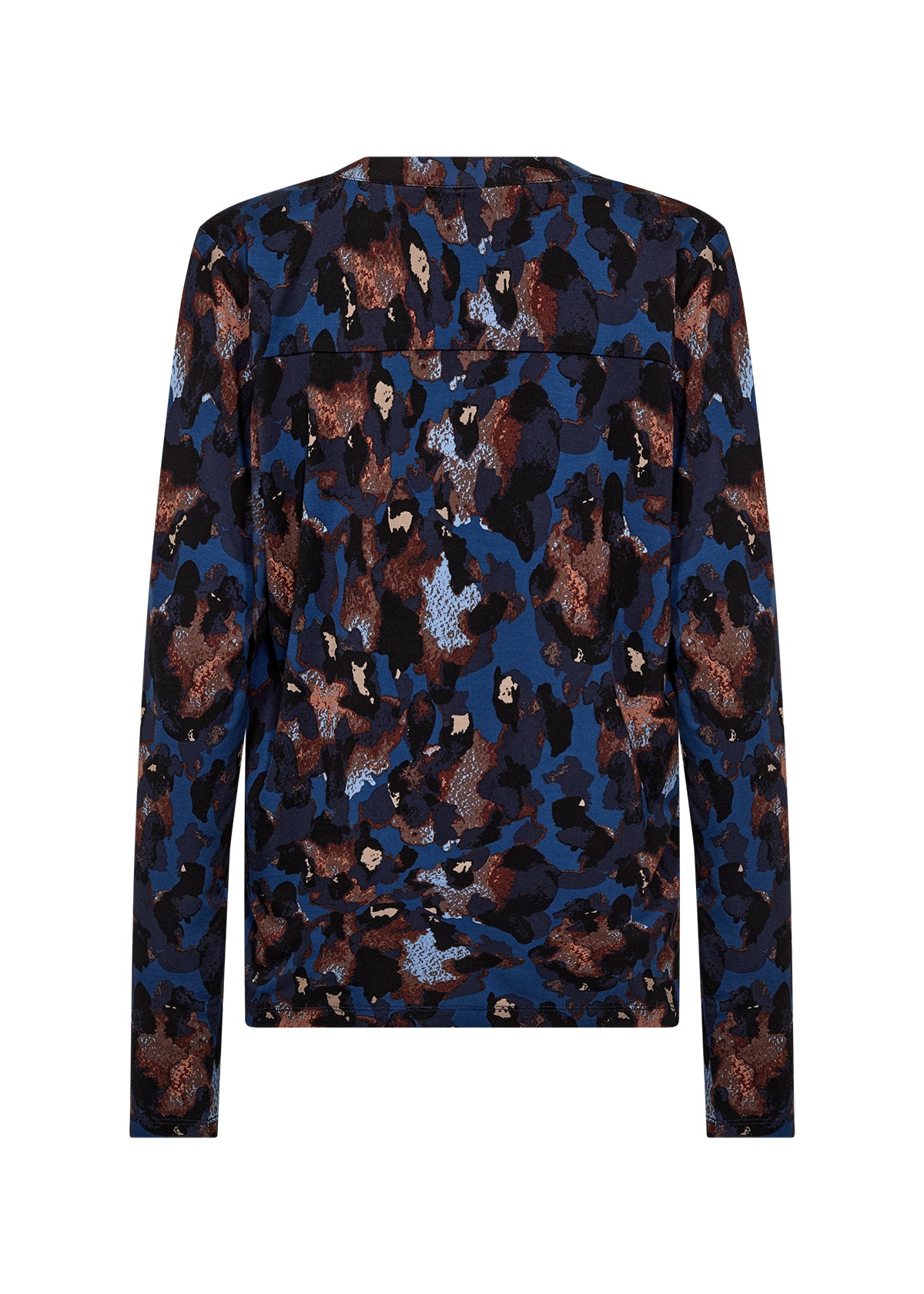 V-Neck Long Sleeve Abstract Print Top. Style SOYA4F27247