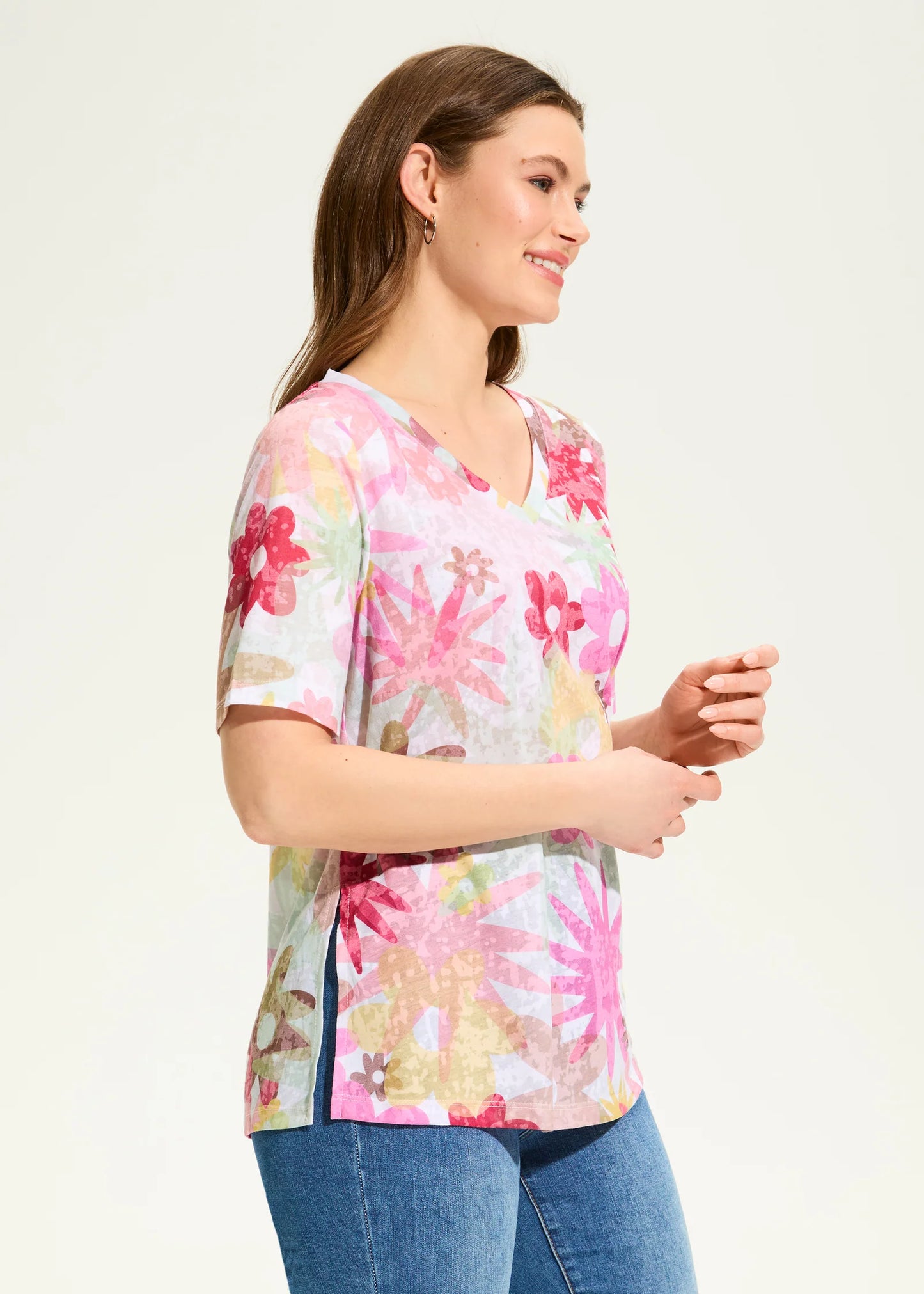 Starburst A-Line Short Sleeve Top. Style FD3686844