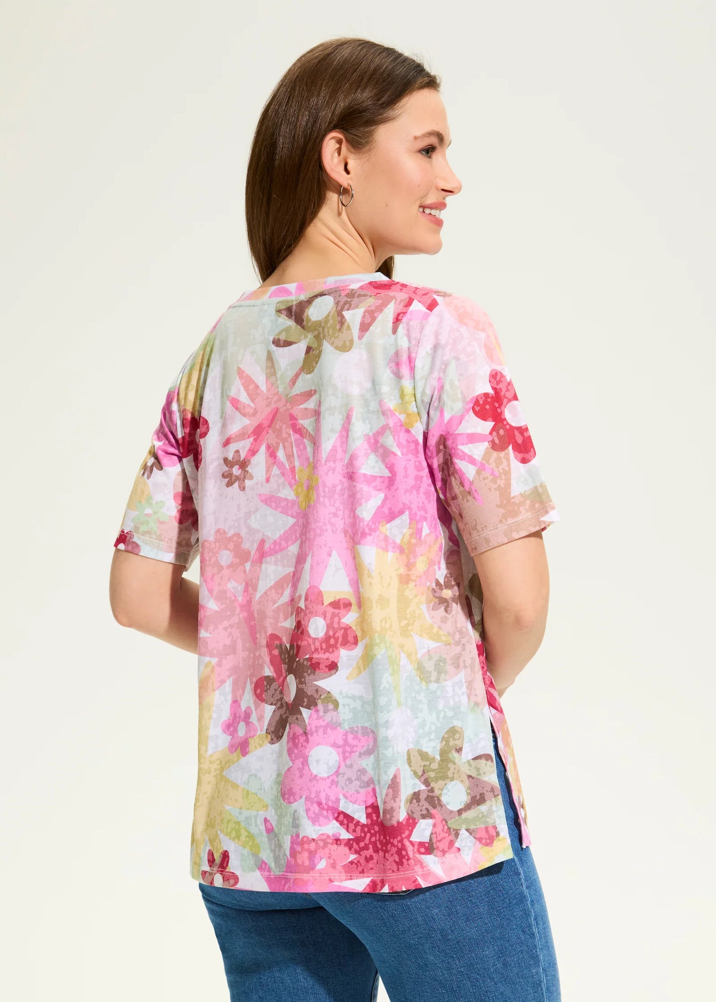 Starburst A-Line Short Sleeve Top. Style FD3686844
