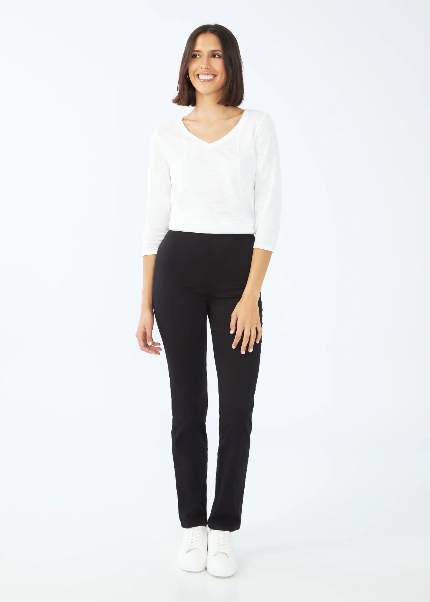 Petite Pull On D-Lux Super Jegging in Ebony. Style FD426906N-EBN