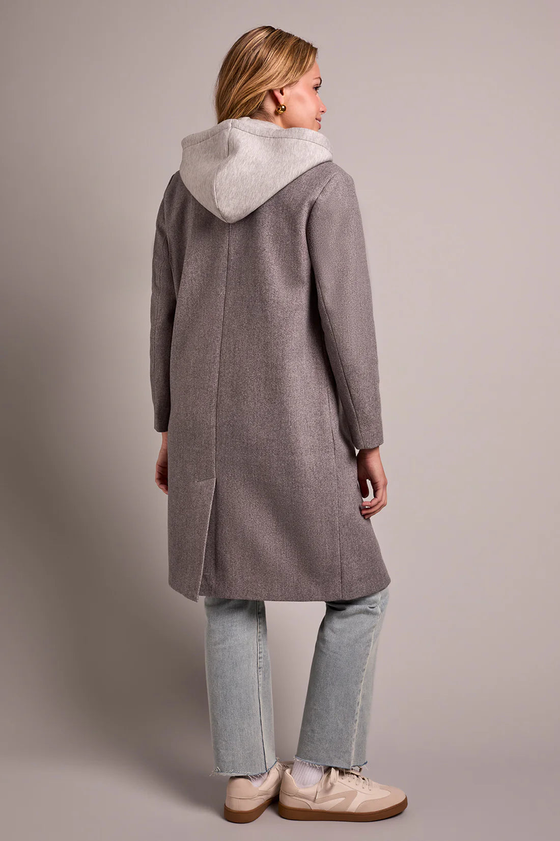Soft Knit Removable Fooler Hoodie Coat . Tribal TR5942O-5369
