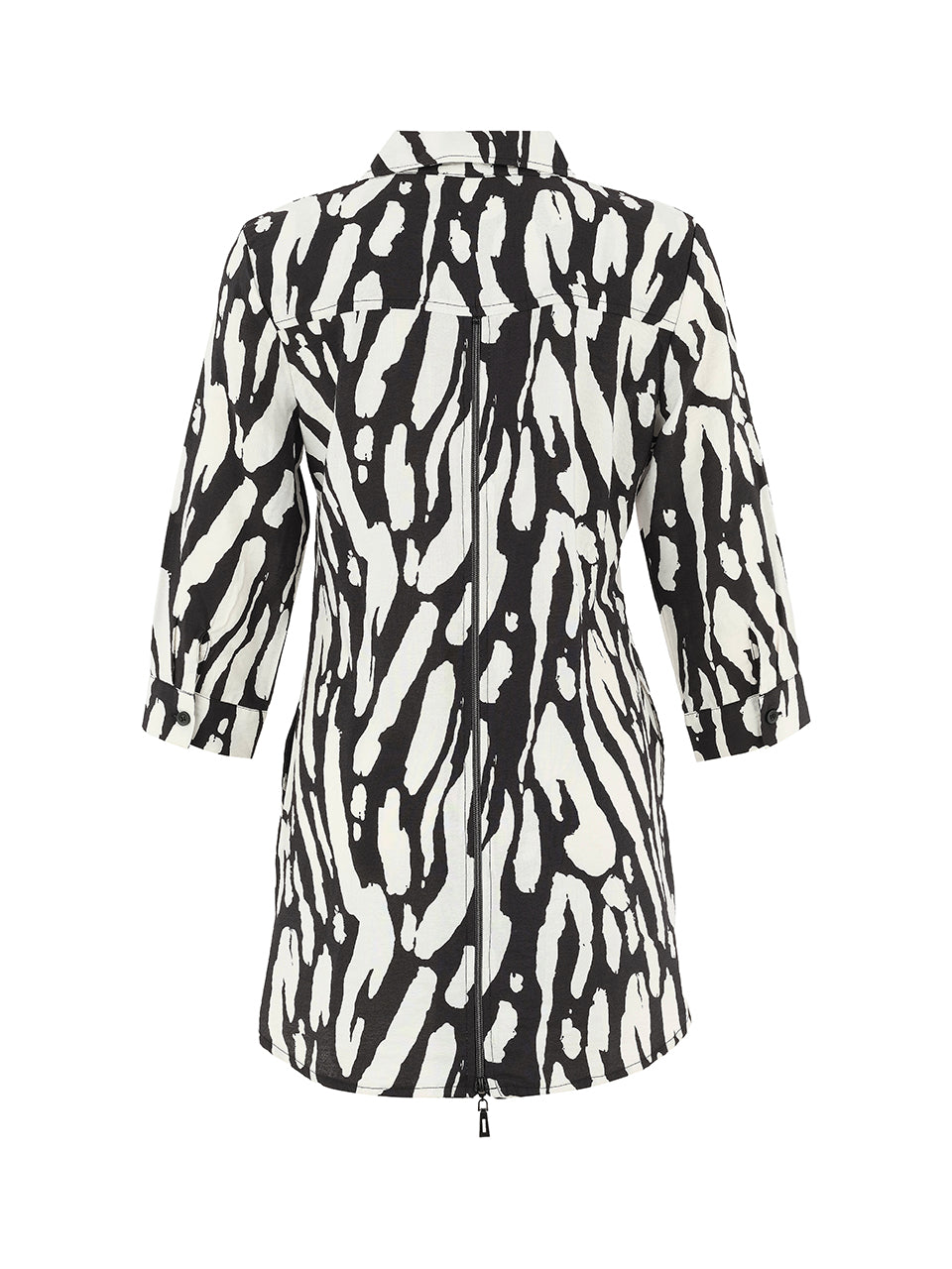 Animal Print Back Zipper Detail Blouse. Style DOLC75164