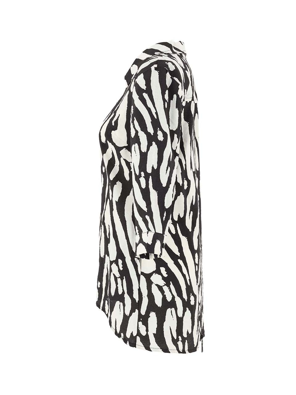 Animal Print Back Zipper Detail Blouse. Style DOLC75164