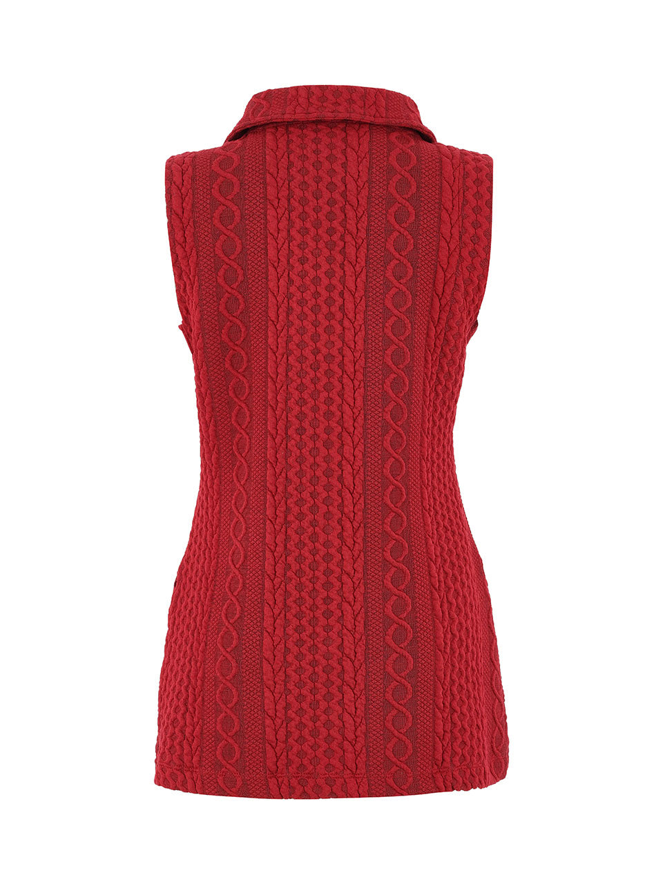 Cable Knit Collared Vest. Style DOLC75214