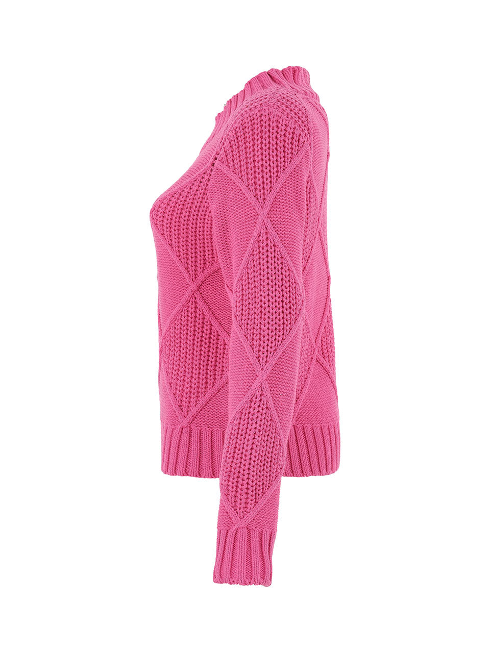 Bright Colour Knitted Mock Neck Sweater. Style DOLC75306