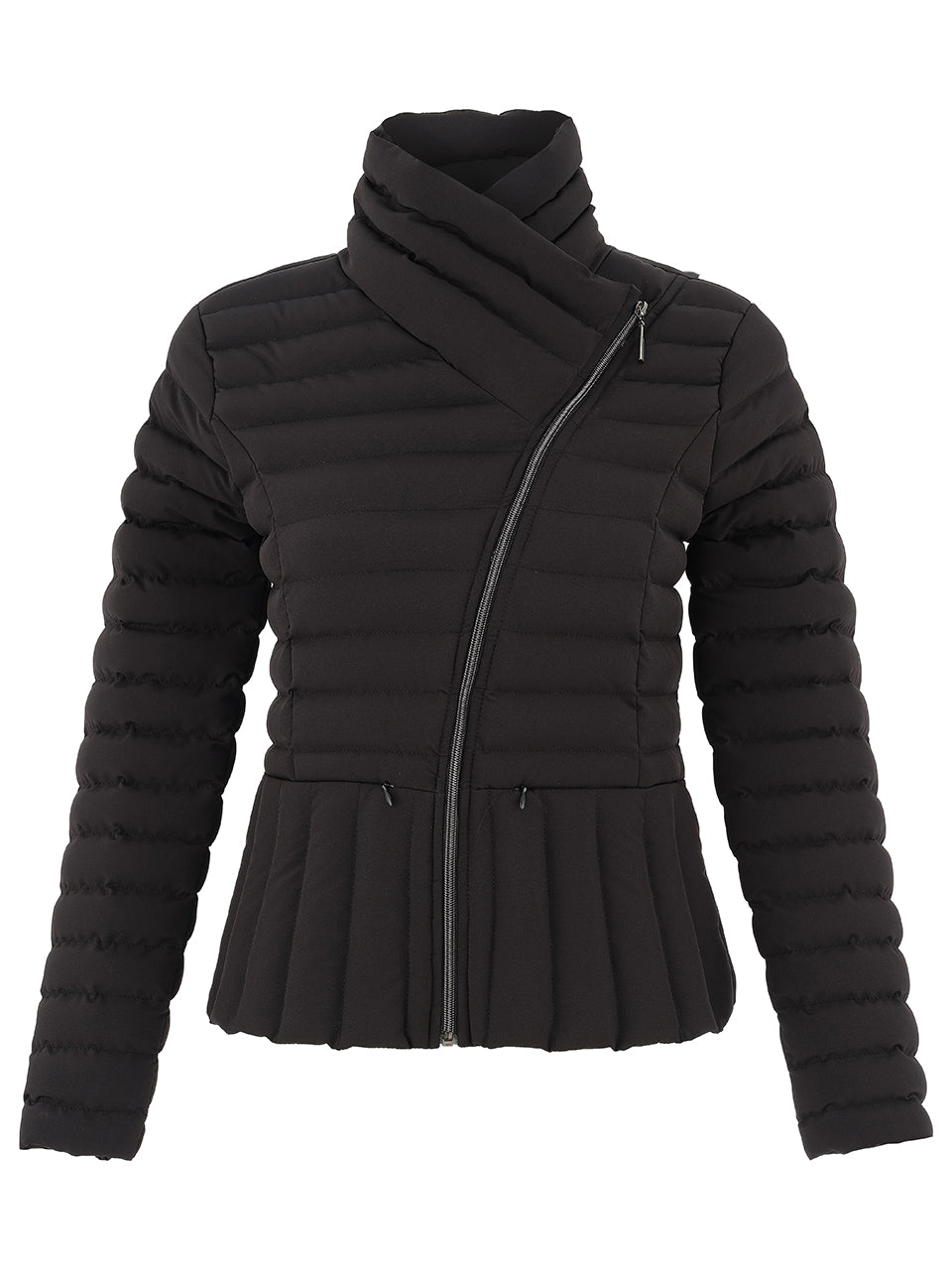 Short Puffer Crossover Collar Jacket. Style DOLC75810