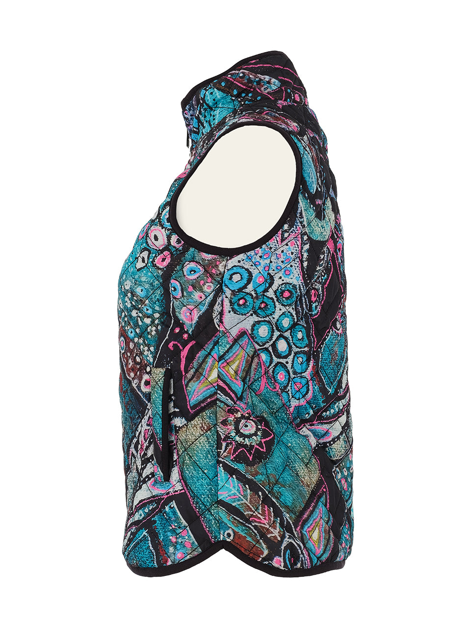 "Enchanted Island" Artist Print Puffer Vest. Style DOLC75822