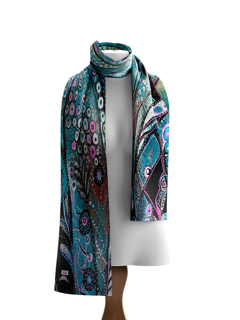 "Enchanted Island" Artist Print Scarf. Style DOLC75912