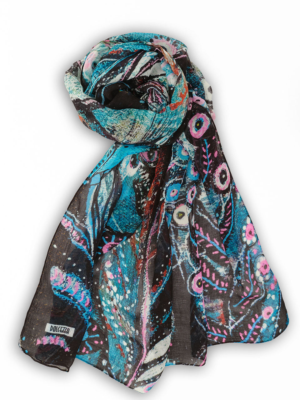 "Enchanted Island" Artist Print Scarf. Style DOLC75912
