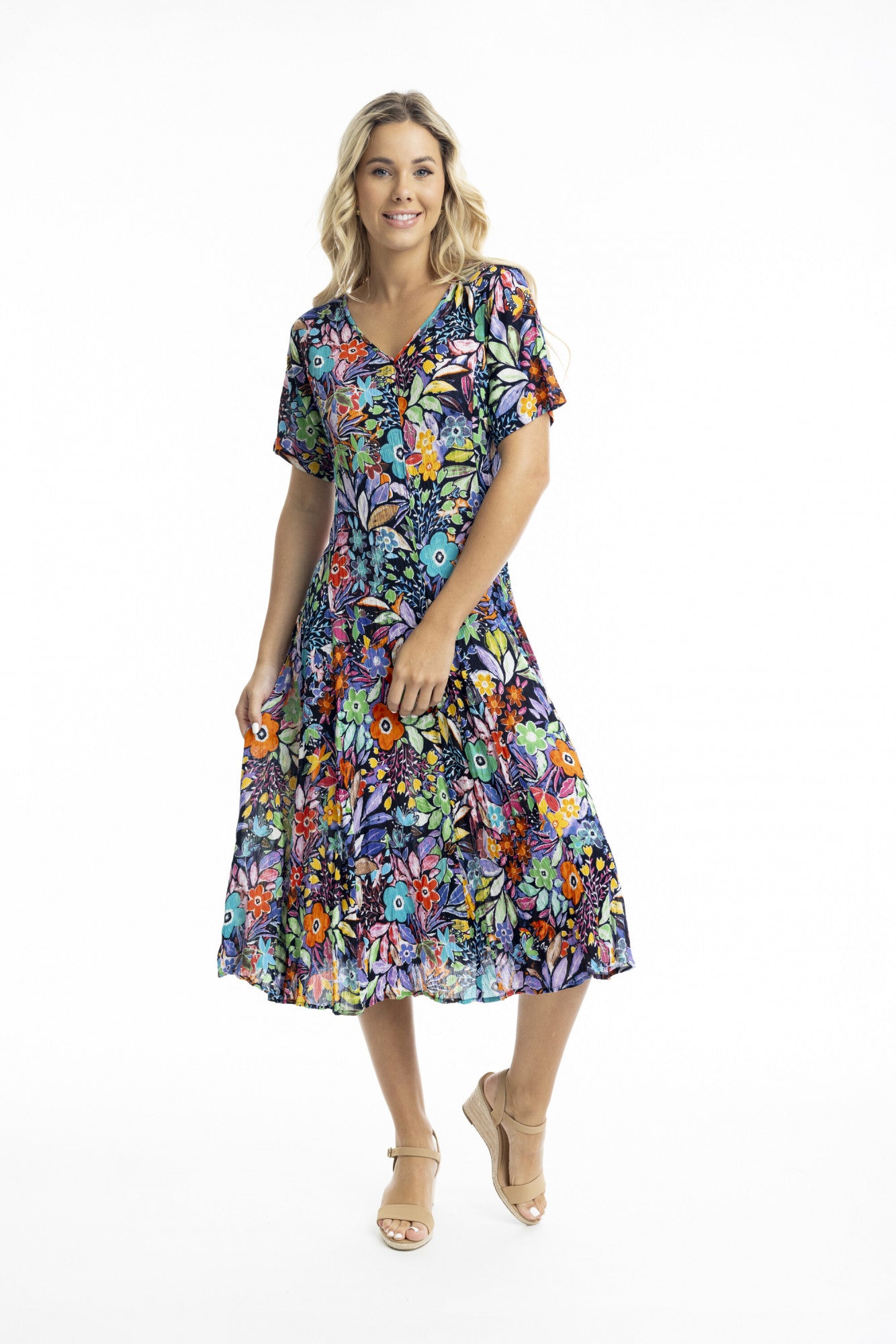 Granada Floral Midi Dress. Style ORI81271