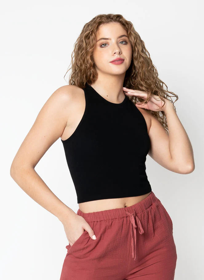 One Size Soft Bamboo Rib Knit Tank. Style CMCEBT1022