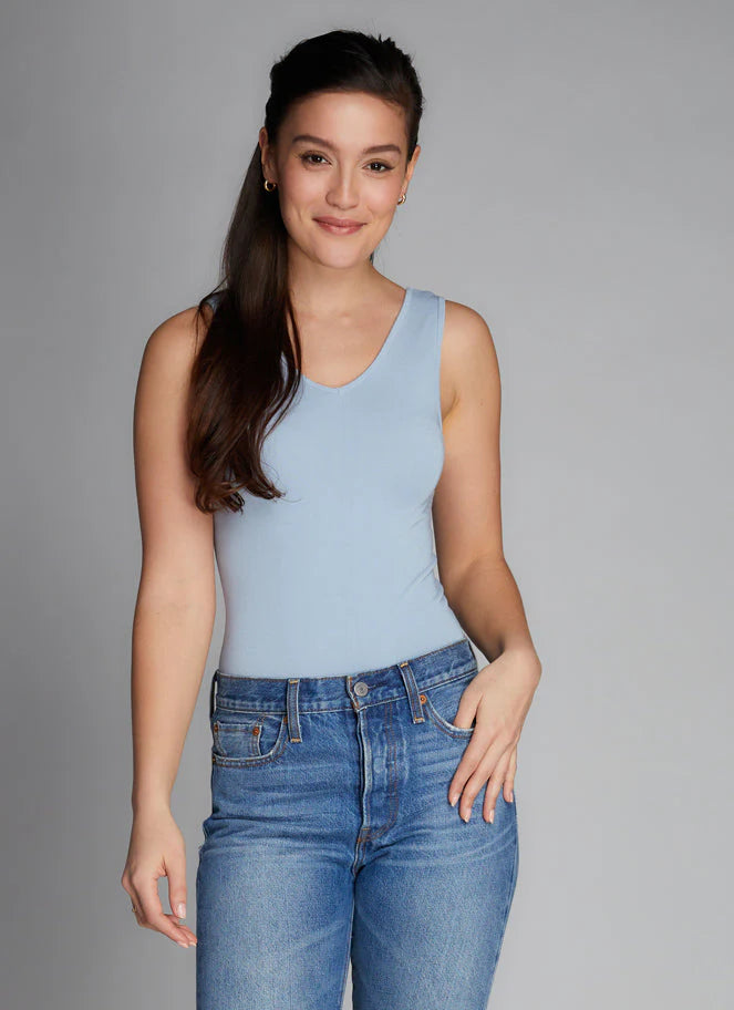One Size Scoop or V-Neck Bamboo Cami. Style CMCEBT1115