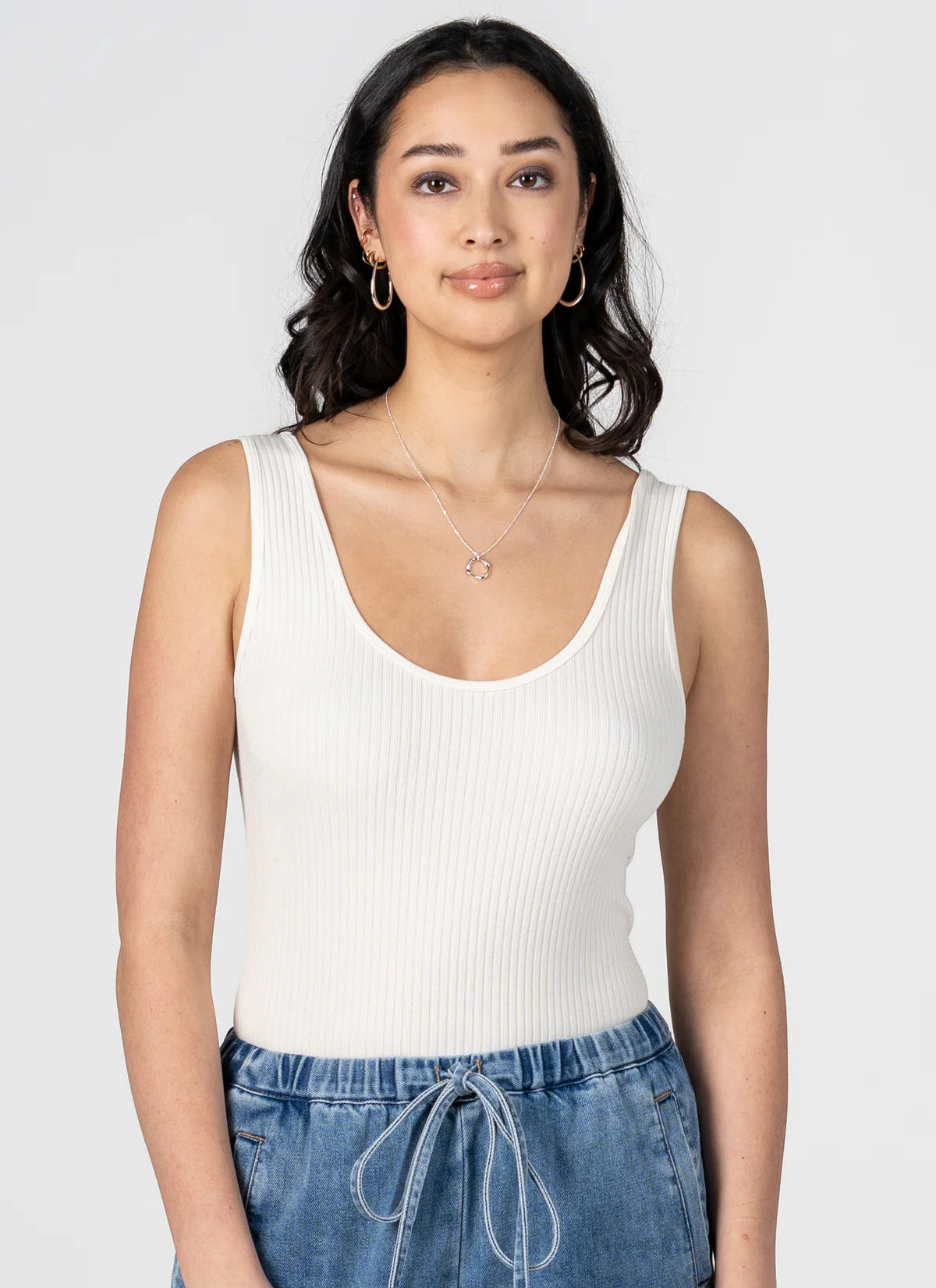 One Size Rib Knit Tank. Style CMCERT1212
