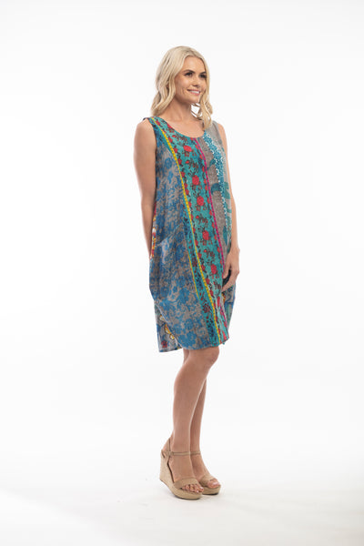 Printed Cocoon Pocket Dress. Style ORI6177