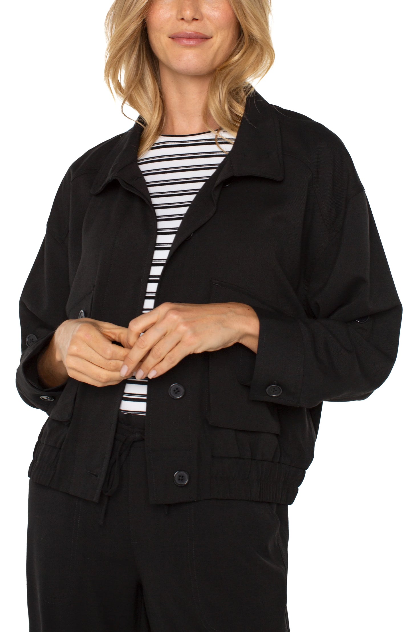 Utility Jacket with Cinched Hem. Style LVLM1154TS39