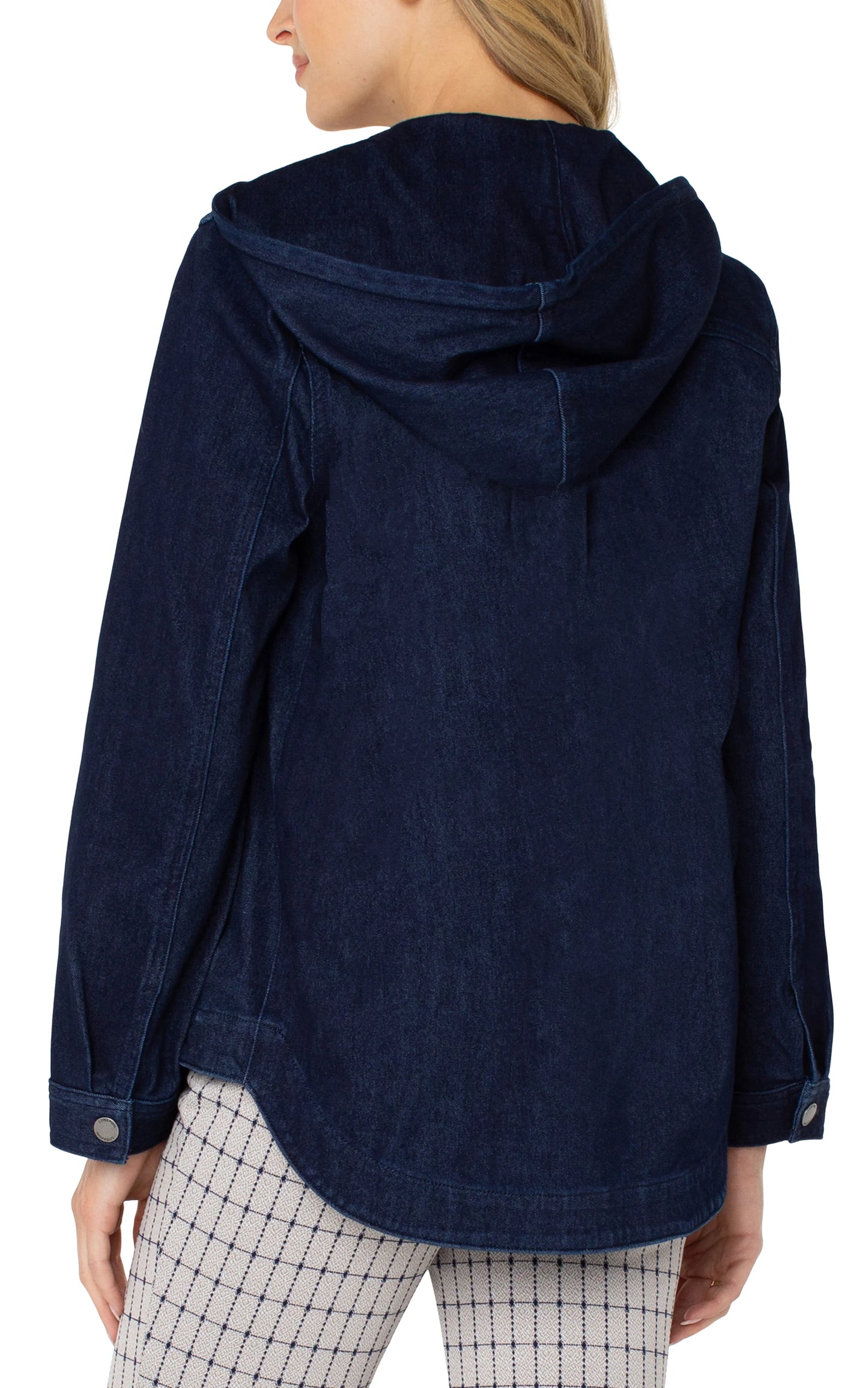 Soft Denim Hooded Jacket. Style LVLM1B40FK2