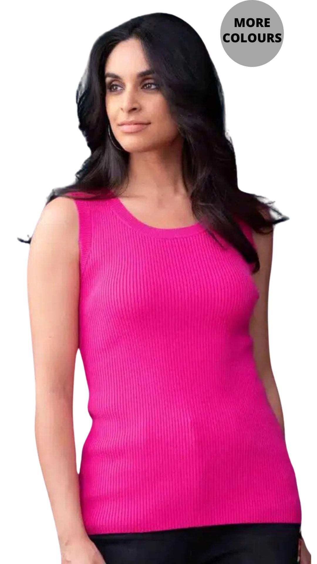 Rib Knit Sleeveless Top. Style EW33017
