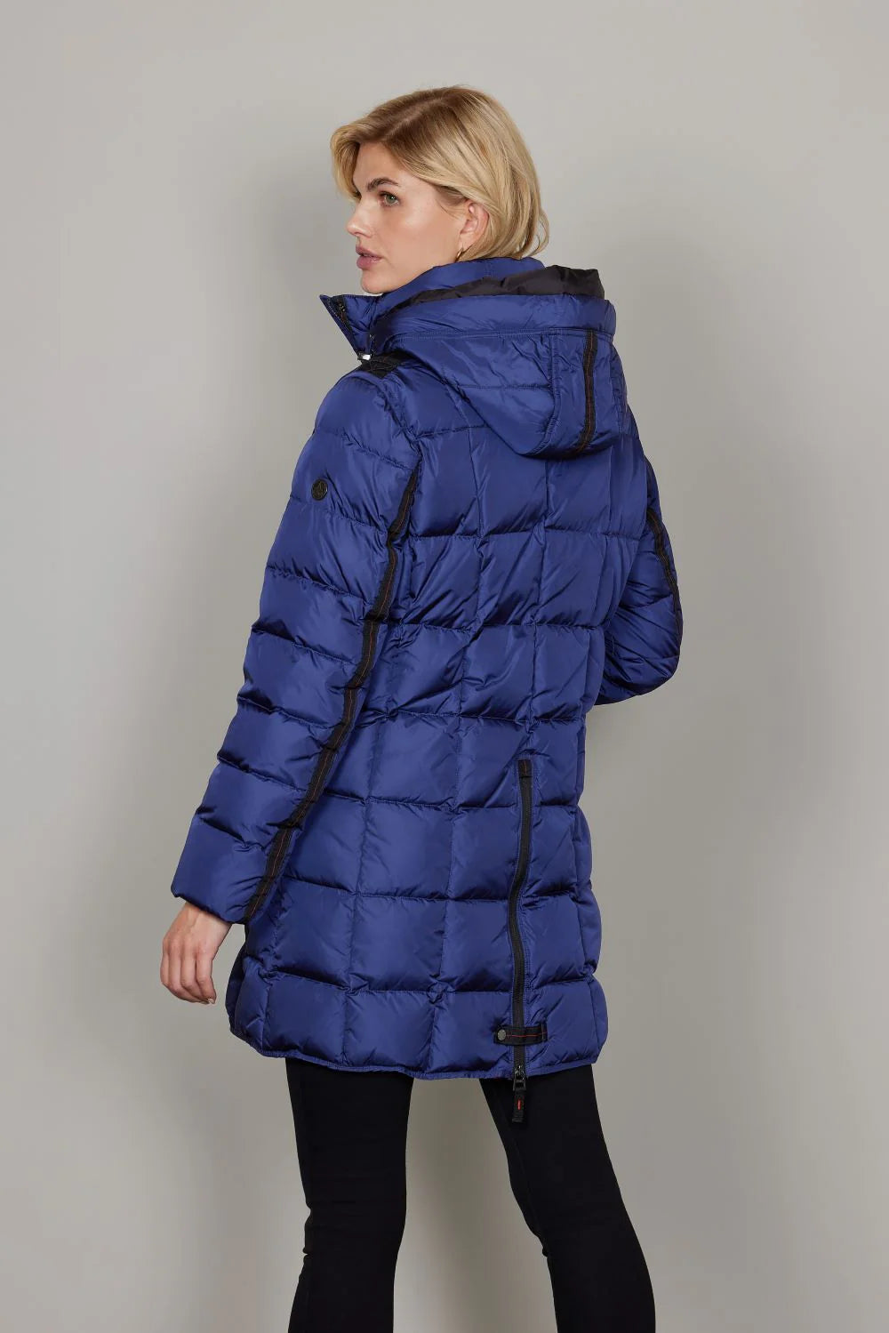 Removable Hood Back Zip Puffer Jacket. Style JUN2160-65