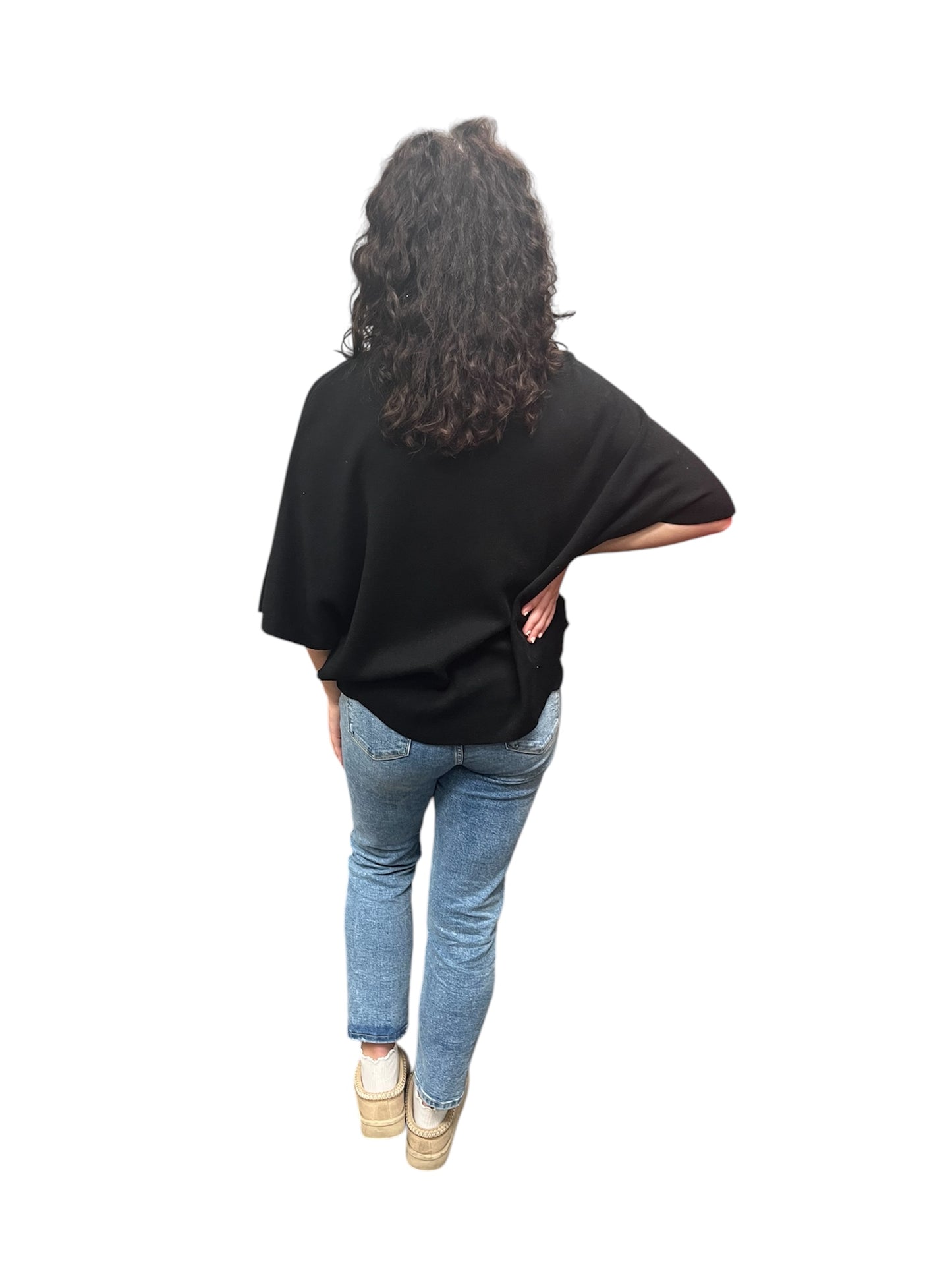 One Size Pointed Hem Knit Capelet. Style PH22277