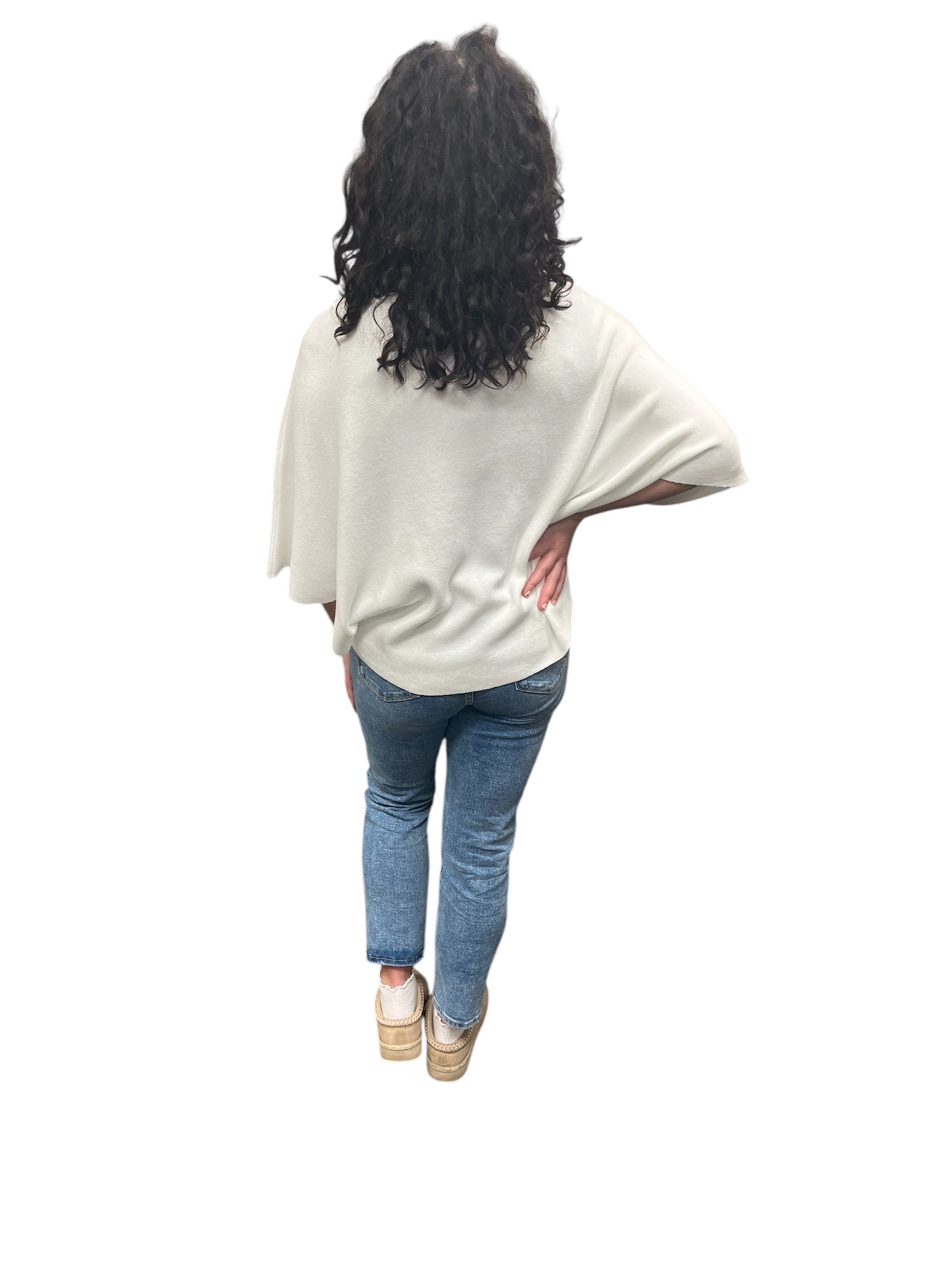 One Size Pointed Hem Knit Capelet. Style PH22277