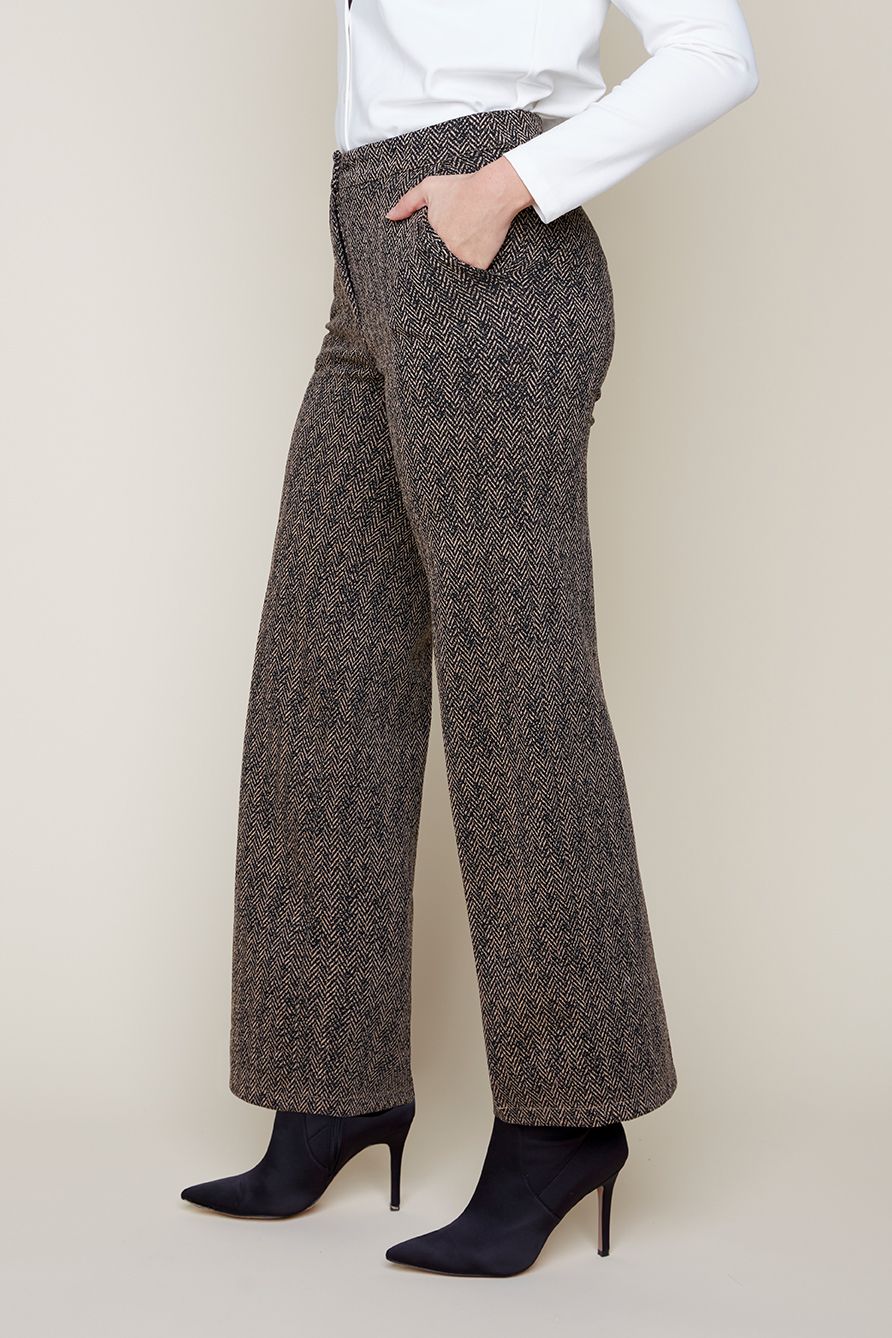 Tweed Wide Leg Pant. Style REN10093-E3008
