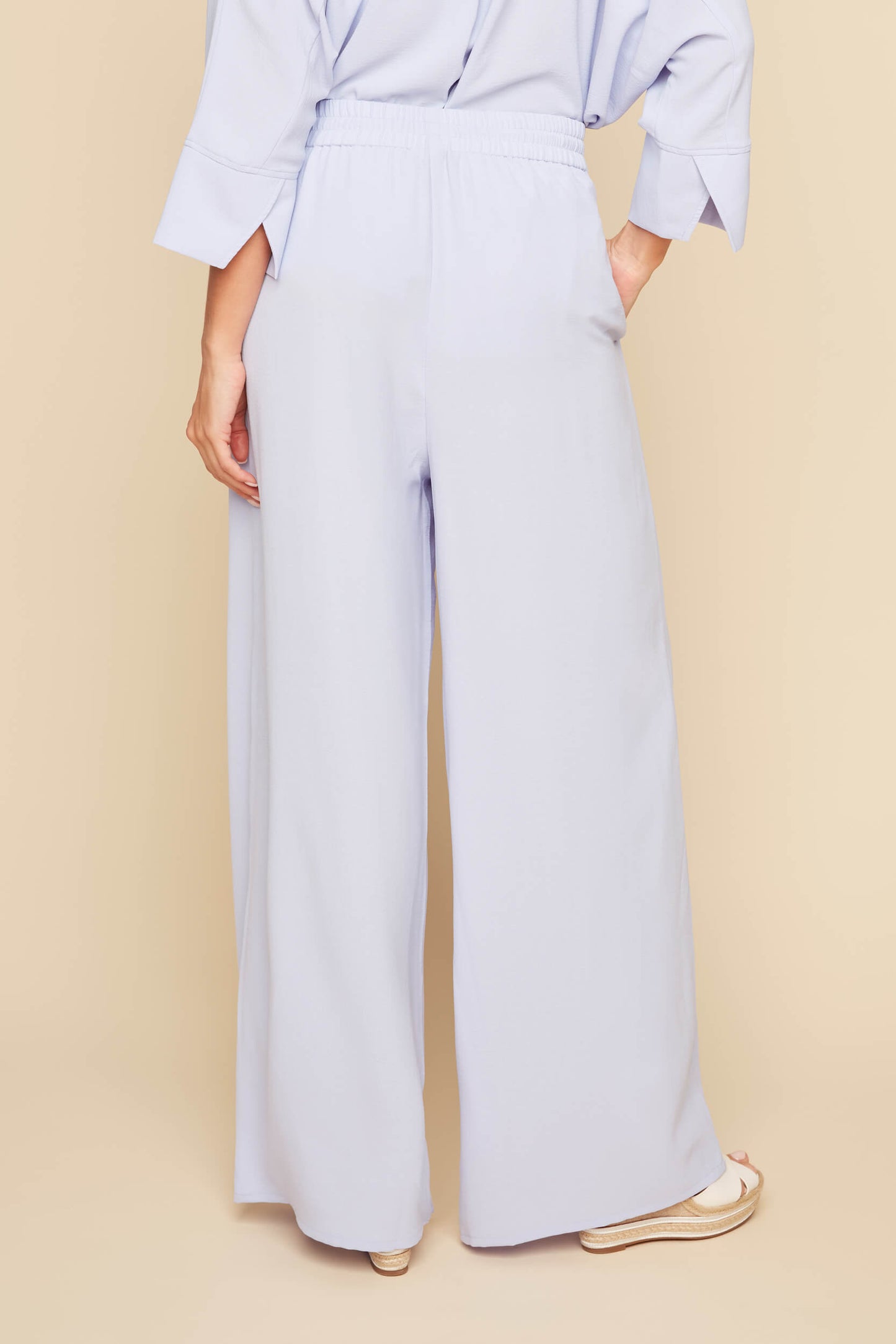 Pull On Crinkled Wide Leg Pant. Style RENR11008-363