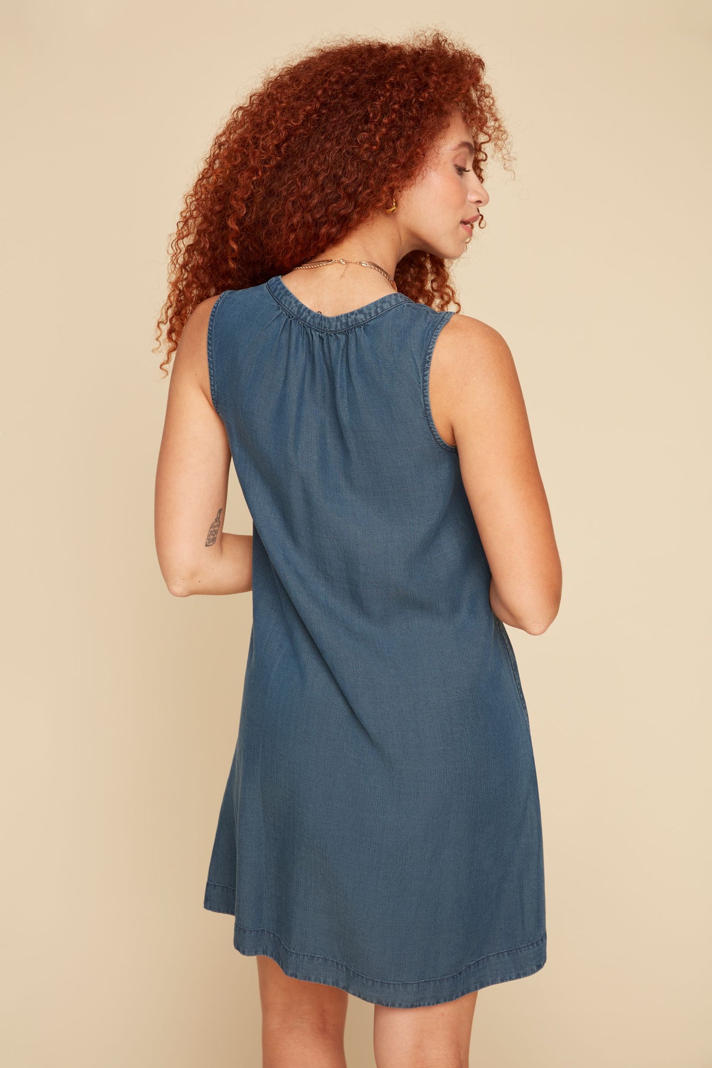 A-Line Sleeveless Pocket Dress. Style RENR4336-E2142