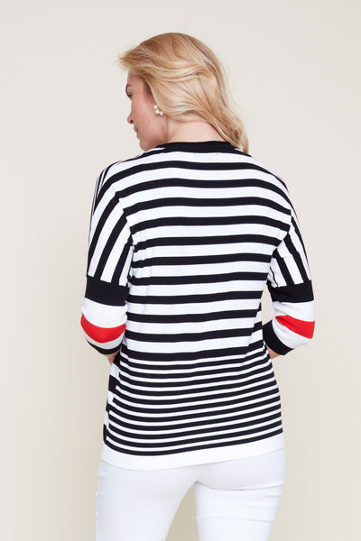 Wide & Thin Striped Sweater. Style REN6884-3956