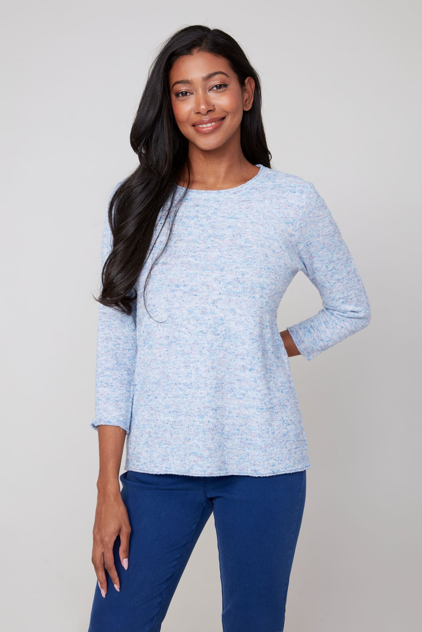 Confetti Knit Long Sleeve Top. Style REN6951-4491