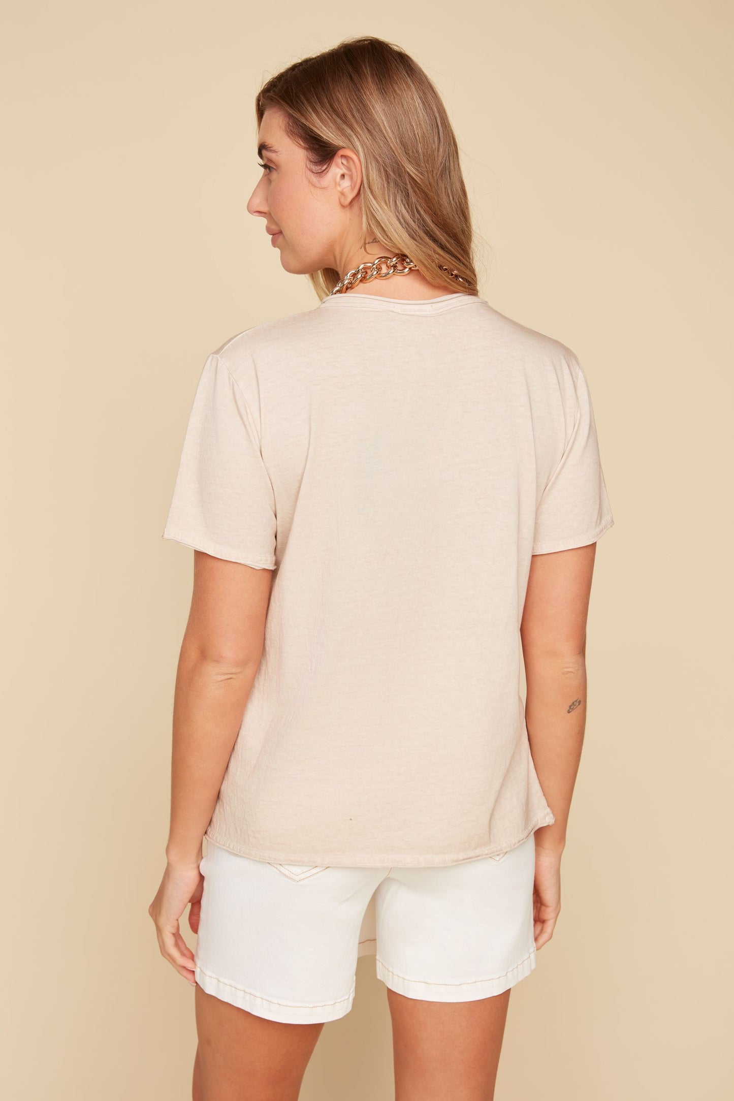 Raw Rolled Edge T-Shirt. Style RENR7791-55K