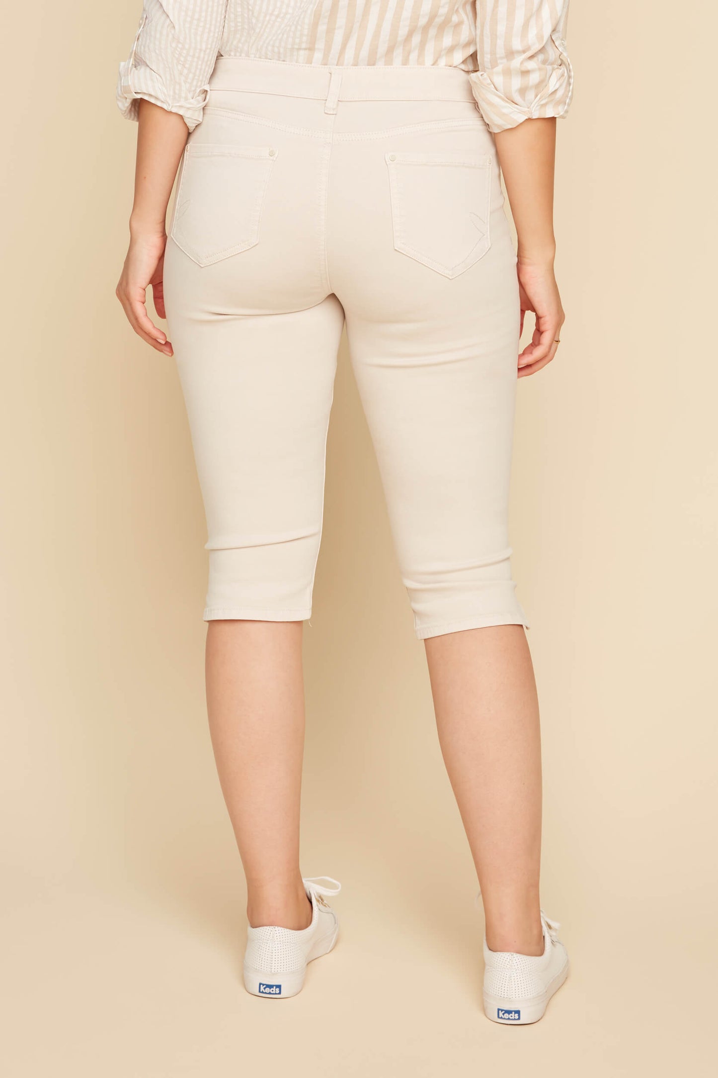 Luxe Tencel Straight Leg Capri. Style REN8107-E2008S