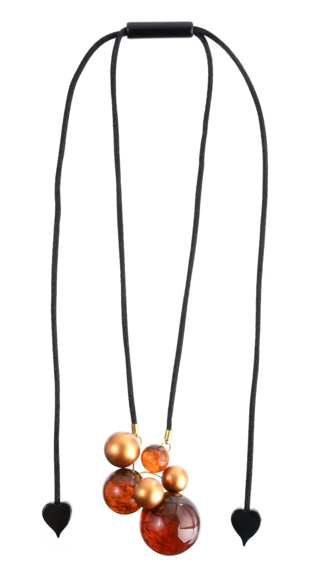 Isla 5 Bead Collection - Bronze and Tortoiseshell Brown Beads Necklace. Style 4460201TORTQ00