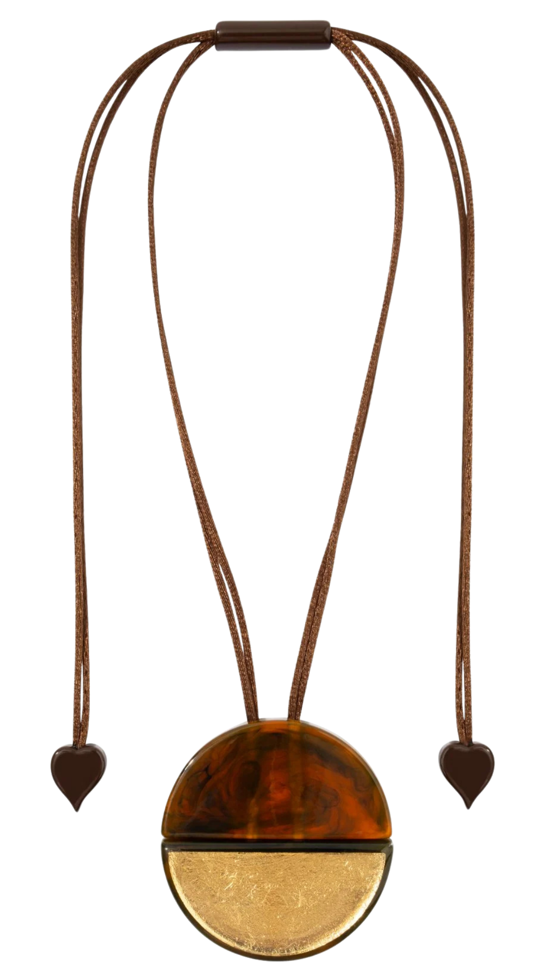 Radiance Collection - Circular Tigers Eye & Gold Pendant Necklace. Style 8000201GFTRQ00