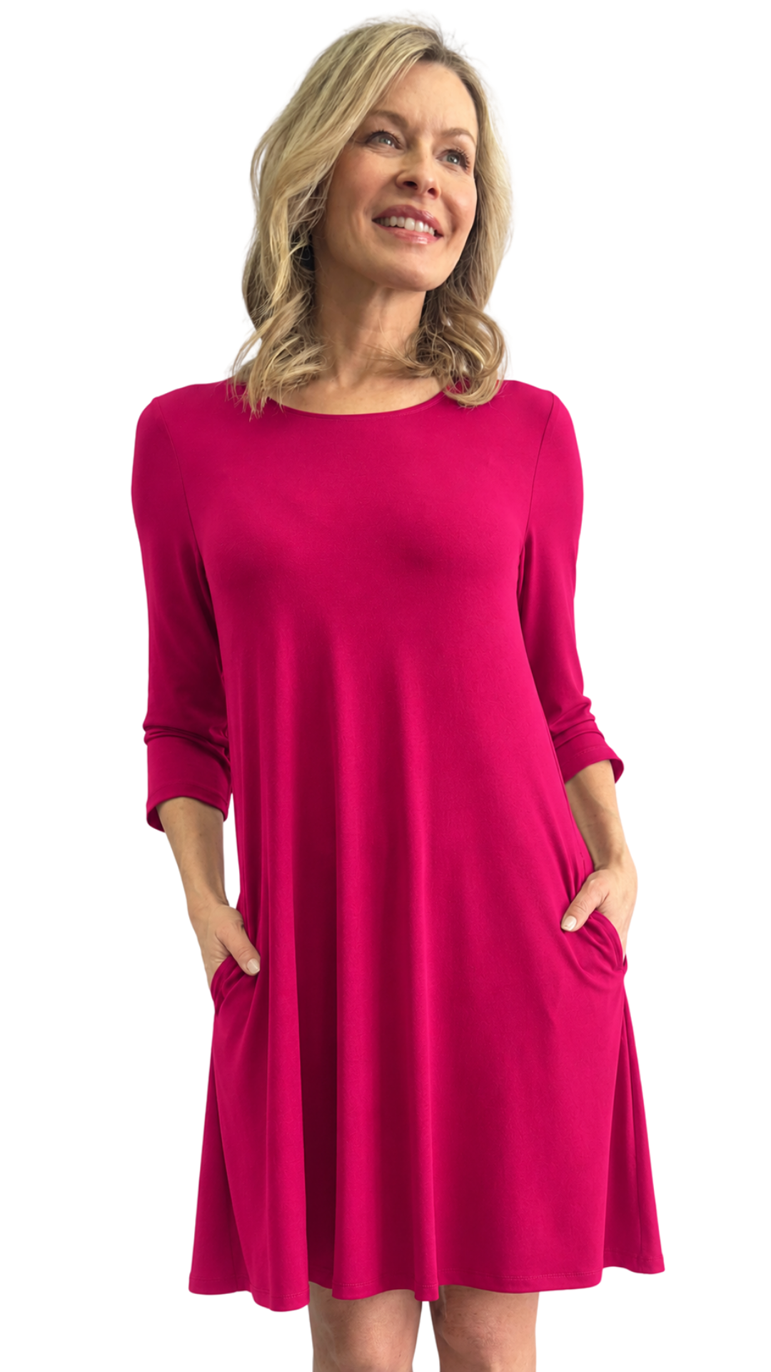 Fit & Flare Midi Length Pockets Dress. Style SW47255