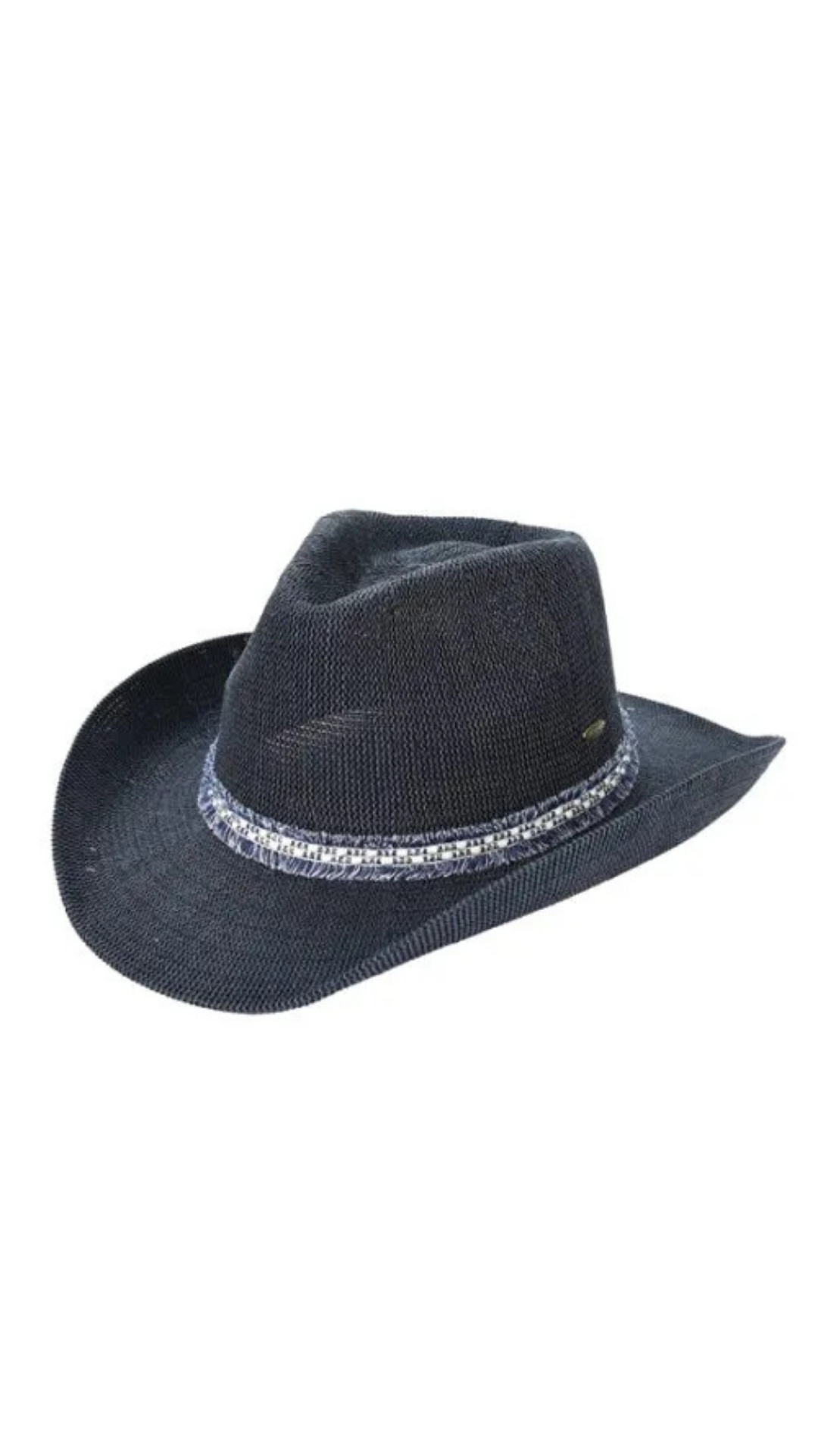 Fringe Trim Band Cowboy Hat. Style MODCBC-0035