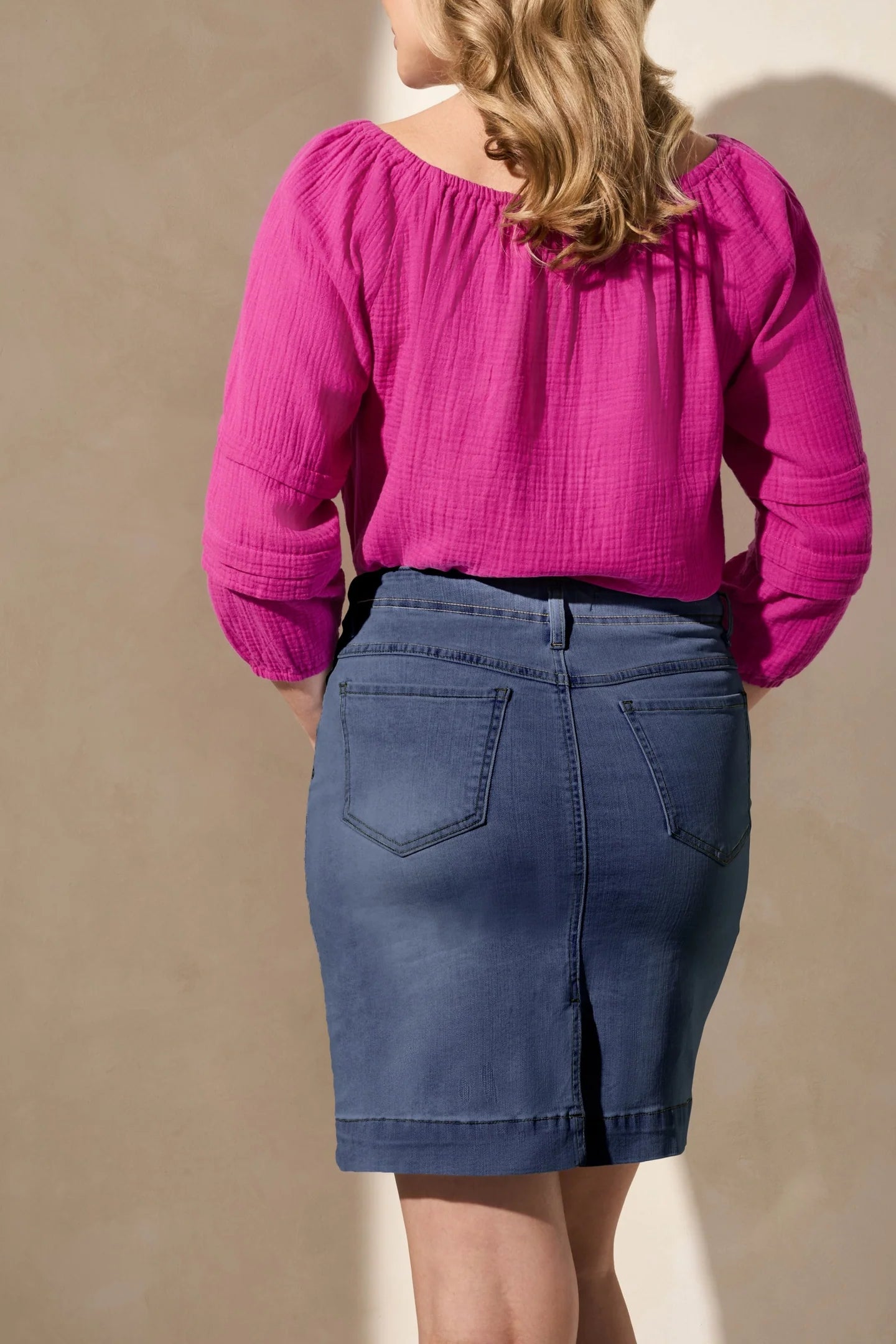Pull-On Denim Skort. Style TR5366O-2020W