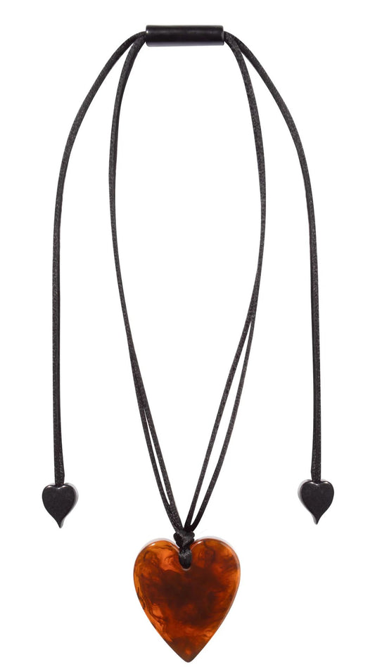 Colourful Statement Collection - Small Amber Heart. Style 5060204MTORQ00