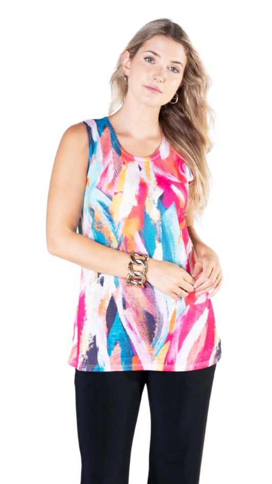 Petite Multi Colour Lightweight Tank. Style JDA2058-P18