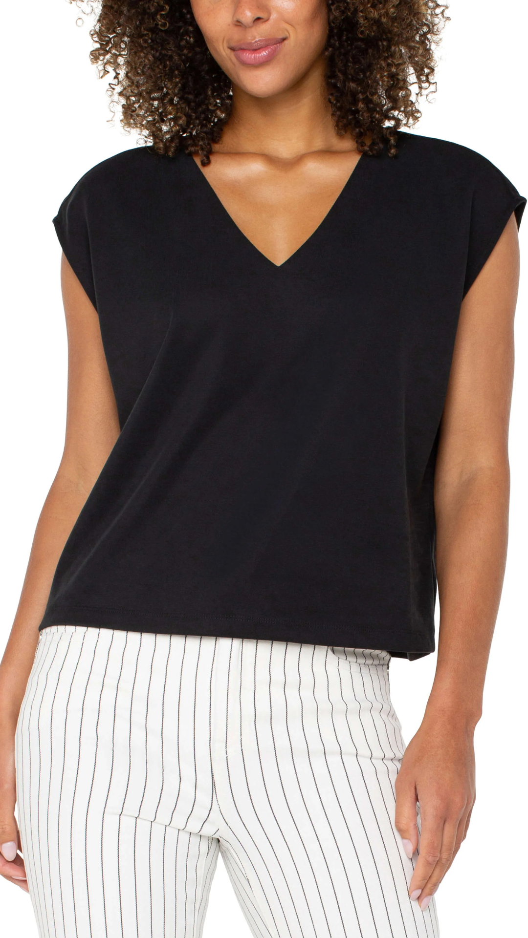 Sleeveless V-Neck Top. Style LVLM8F60C9