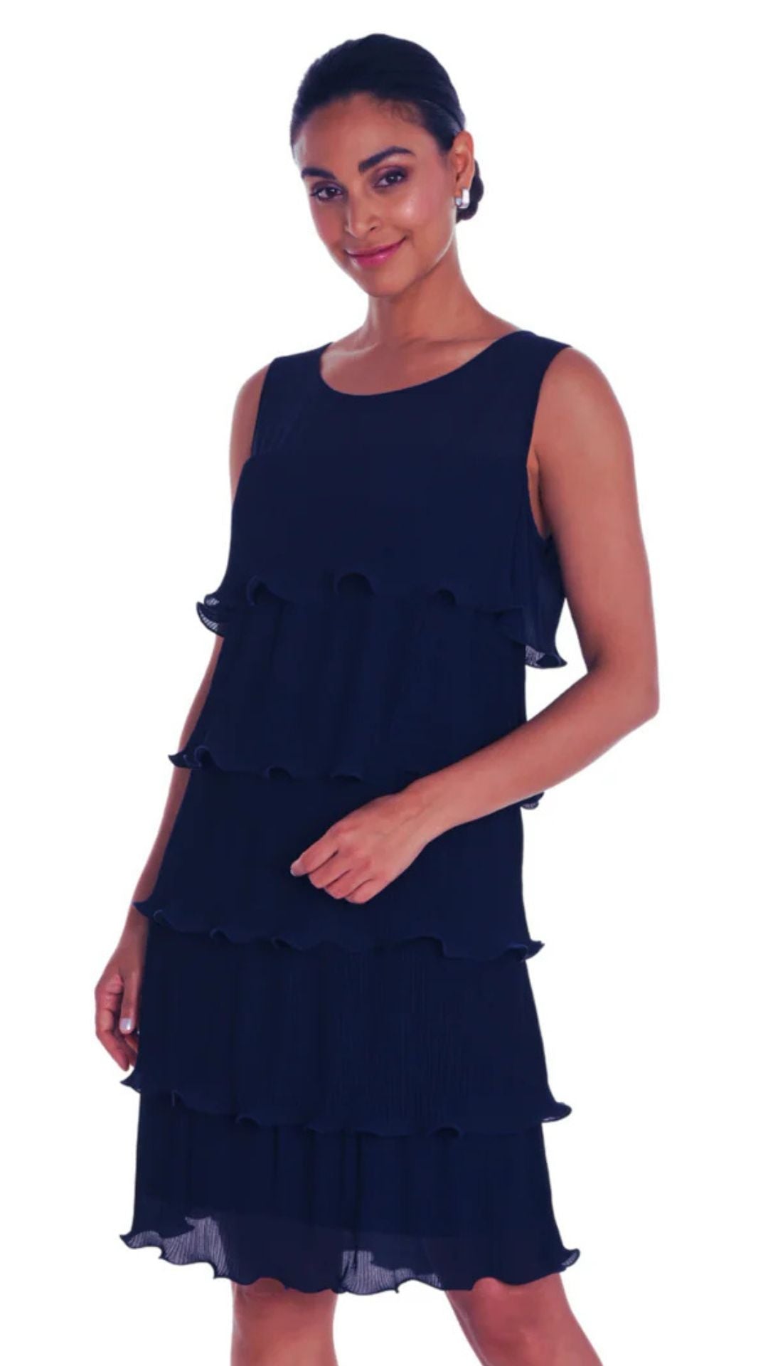 Tiered Ruffle Sleeveless Dress. Style FL258718U